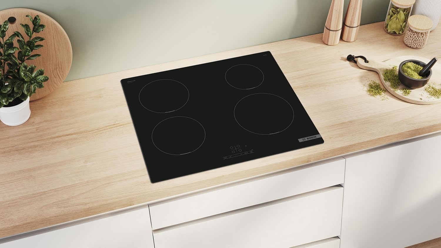 Detalle de Bosch PUE611BB5E - Placa Inducción 60 cm, Rápida y Eficiente ⚡