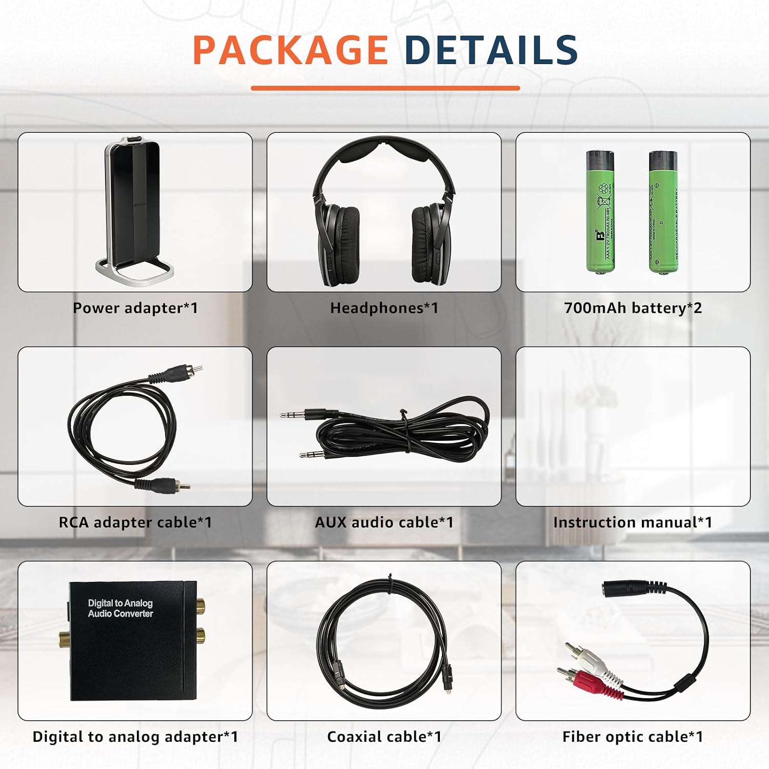 Thumbnail 6 de Retekess TA007 Wireless Headphones for TV Watching