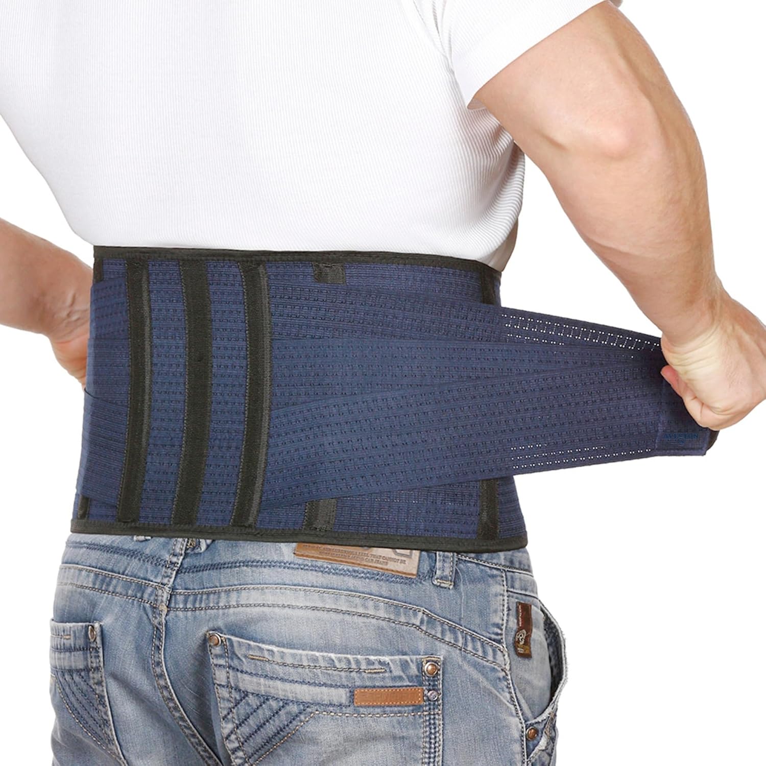 Detalle de AVESTON AVE-DI-2016 Lower Back Brace, Large, Breathable 6-Rib Support