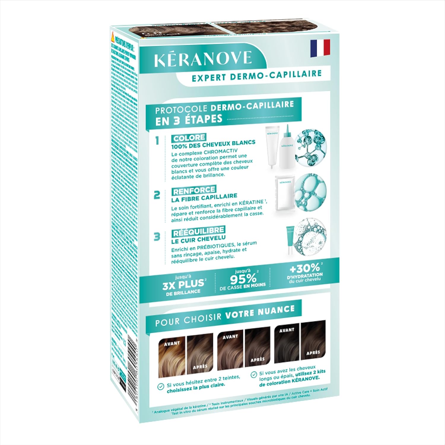 Detalle 2 de KERANOVE Coloration Permanente 6.0 Blond Foncé x2