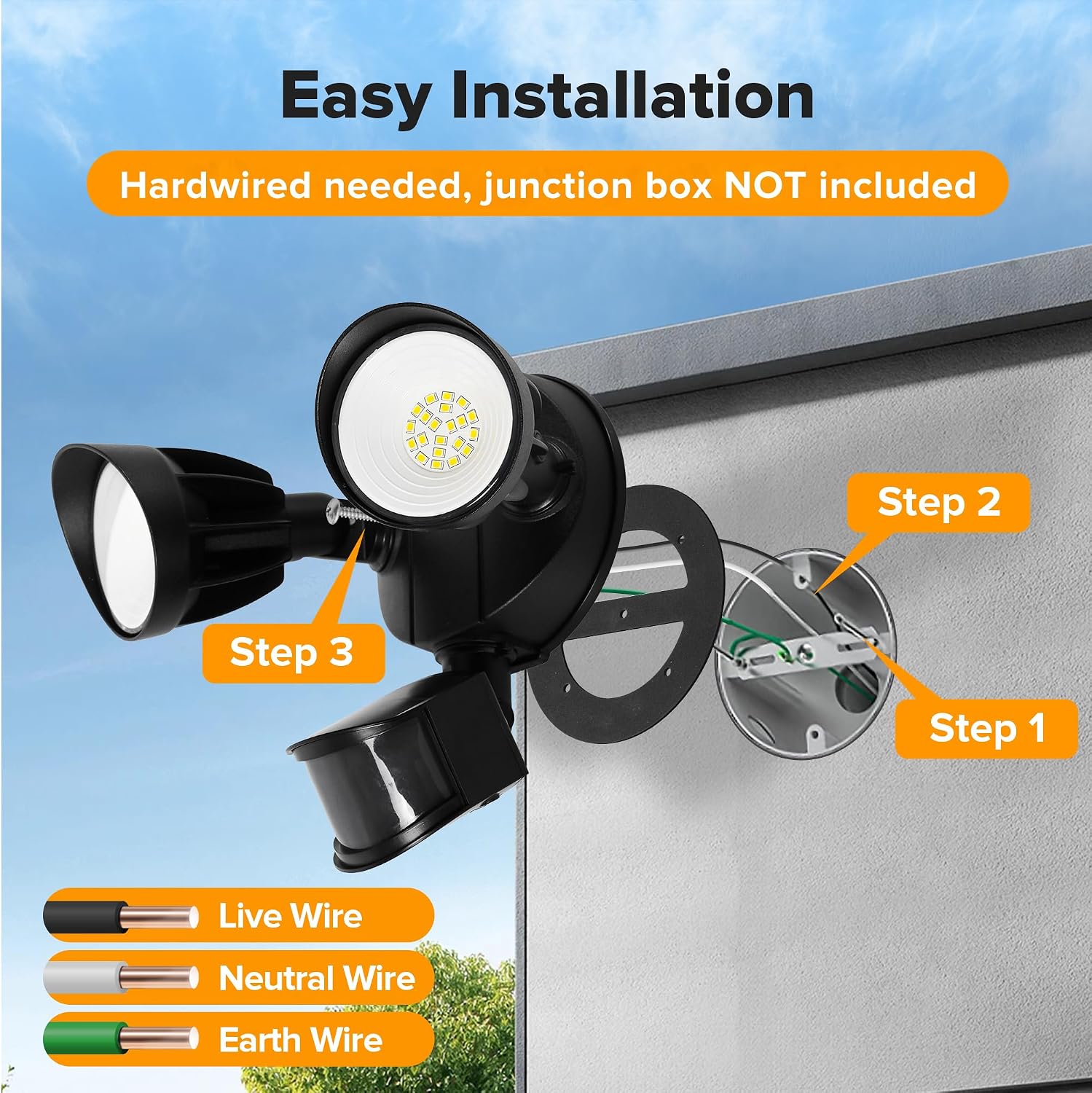 Thumbnail 6 de UME 7601901012-new Outdoor LED Security Light, 27W, 5000K, IP65