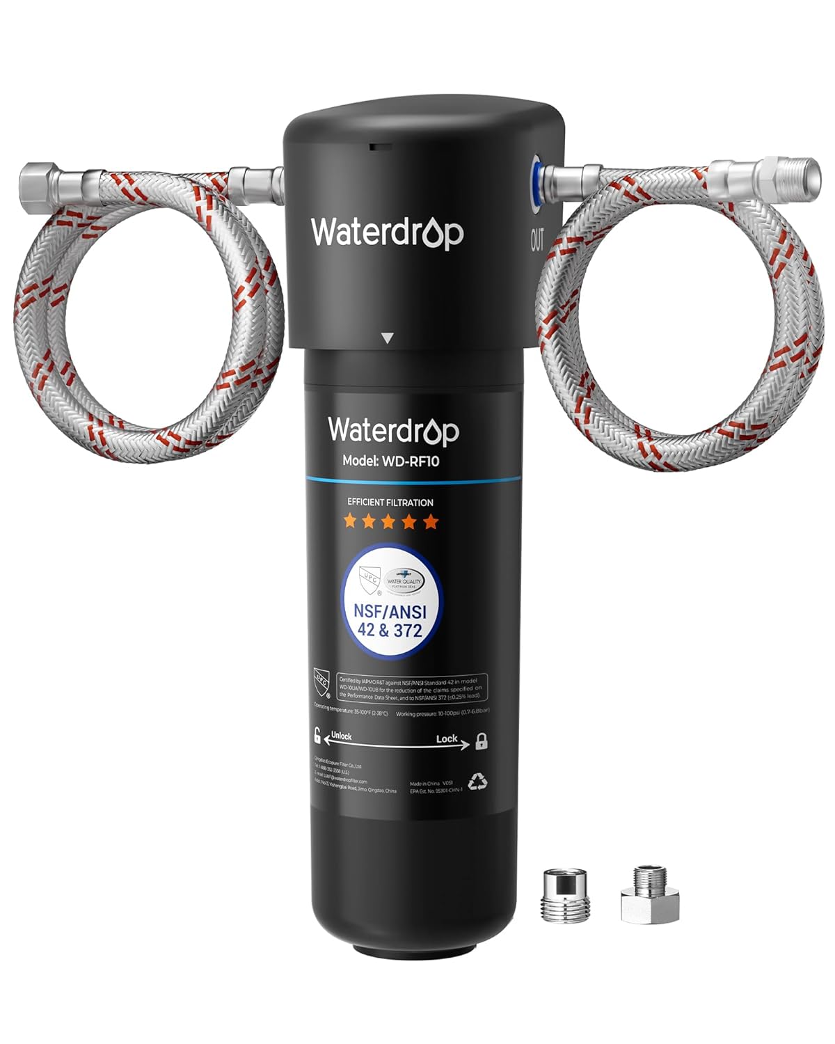 Detalle de Waterdrop WD-10UA Under-Sink Water Filter, NSF/ANSI 42 & 372