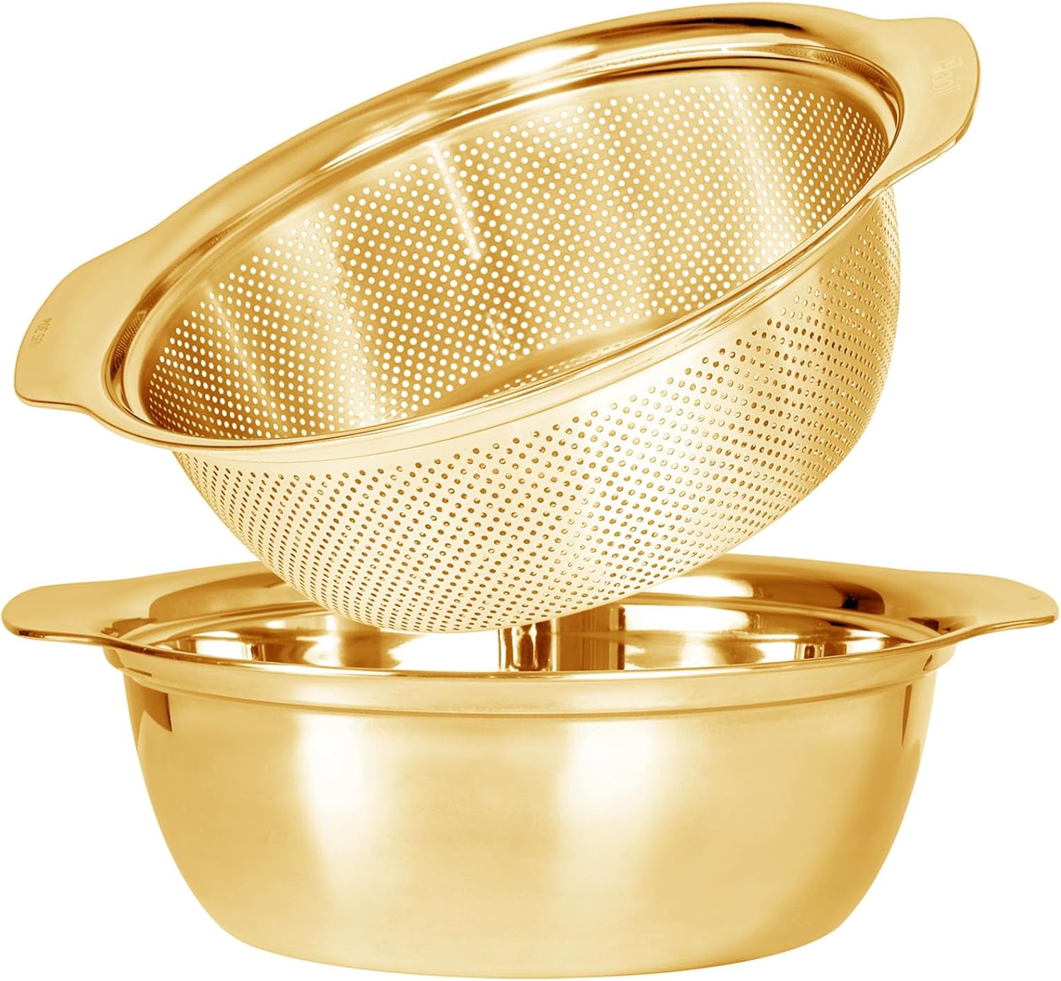 Thumbnail 6 de 304 Stainless Steel Microporous Colander (5QT) with Mixing Bowl for Draining Pasta, Rice & More (2-Piece)