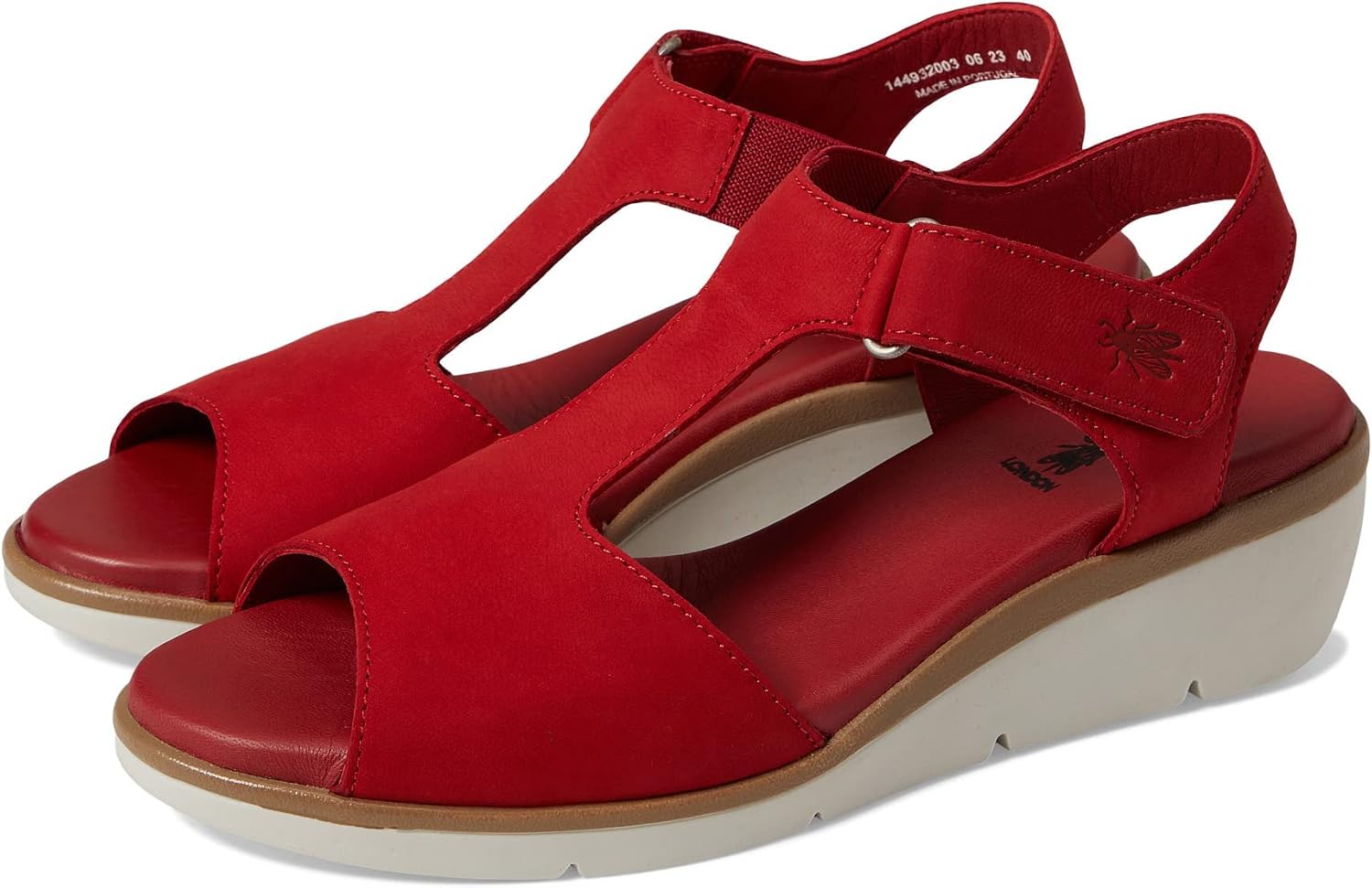 Detalle de Fly London Nova932fly, sandale femme – confort ajusté grâce au Velcro et à la microfibre