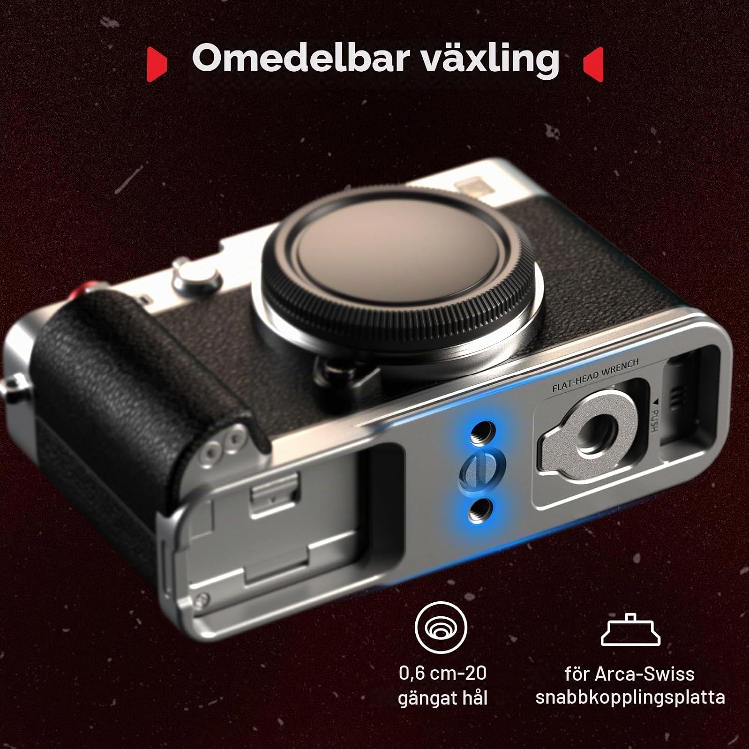 Thumbnail 2 de SMALLRIG 5447 L-format grepp för FUJIFILM X-E5 med Arca-platta