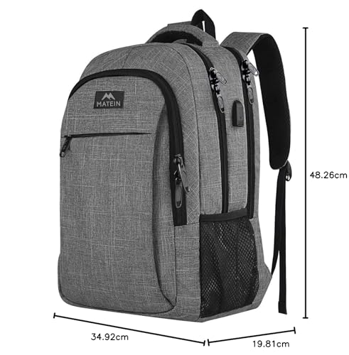 Thumbnail 9 de MATEIN Sac à dos ordinateur portable 17 pouces, 32 L, poche antivol