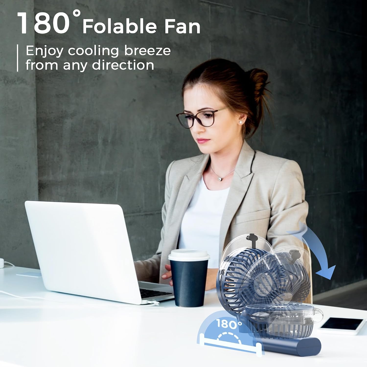 Thumbnail 5 de COMLIFE Handheld Spray Fan with 3000mAh Battery and 25ml Mist Reservoir