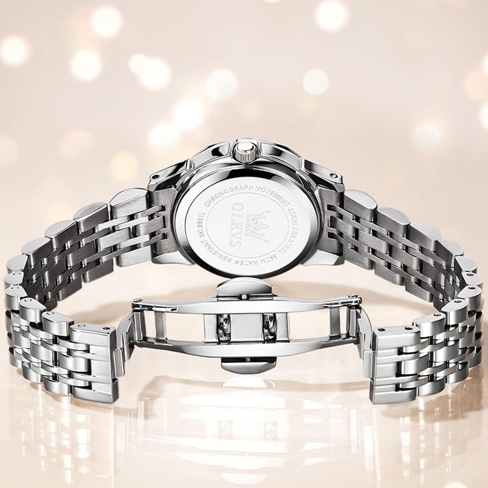 Detalle 2 de OLEVS YKS-S-G9931+9970 Men's Stainless Steel Day-Date Quartz Watch