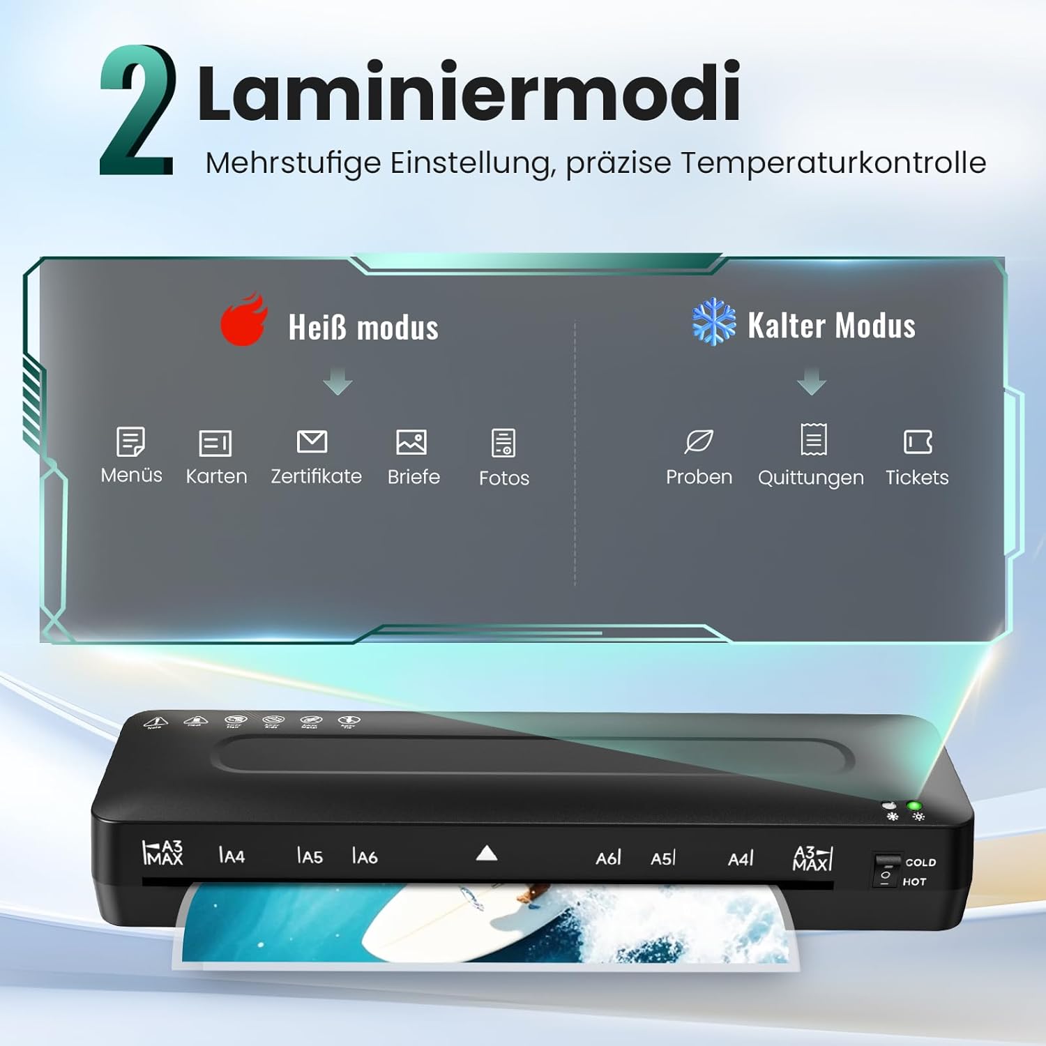 Thumbnail 1 de A3 Laminiergerät 355 mm/min laminieren 📷