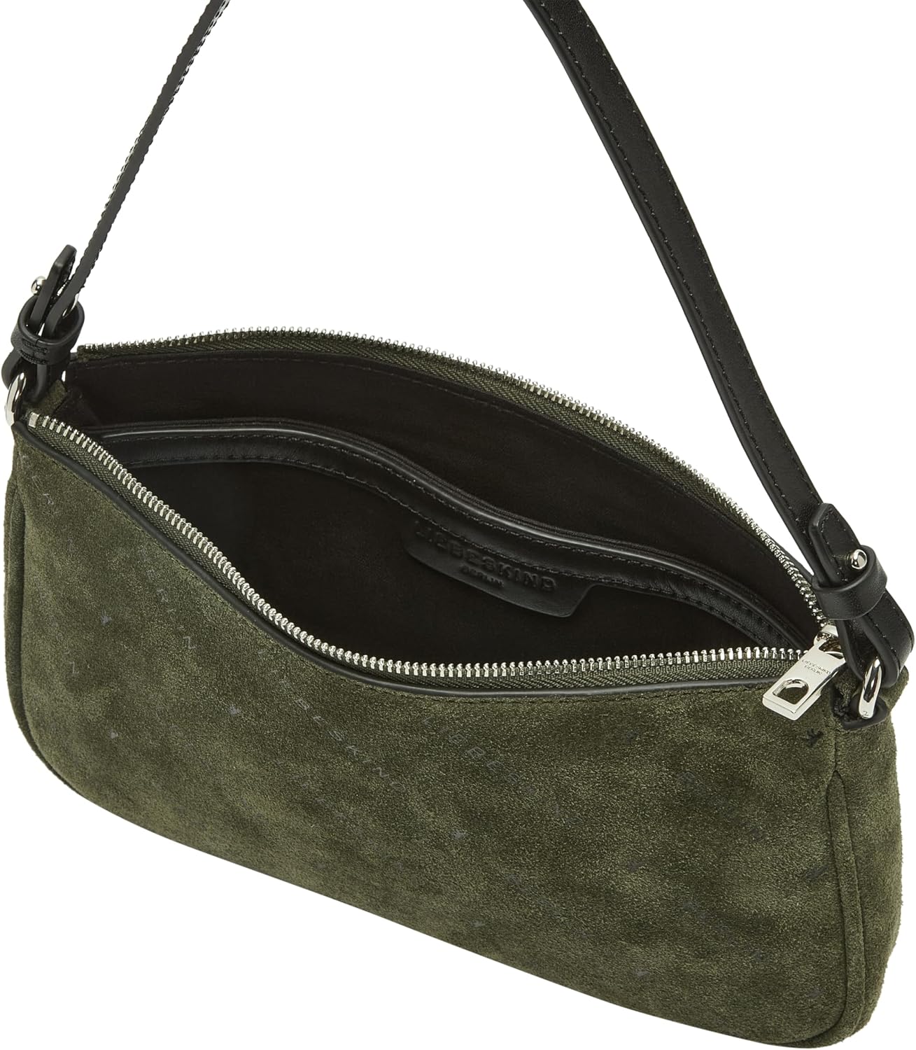 Detalle de LIEBESKIND Crossbody S Monogram Suede Crossbody – kompakte Ledertasche mit Monogramm-Logo