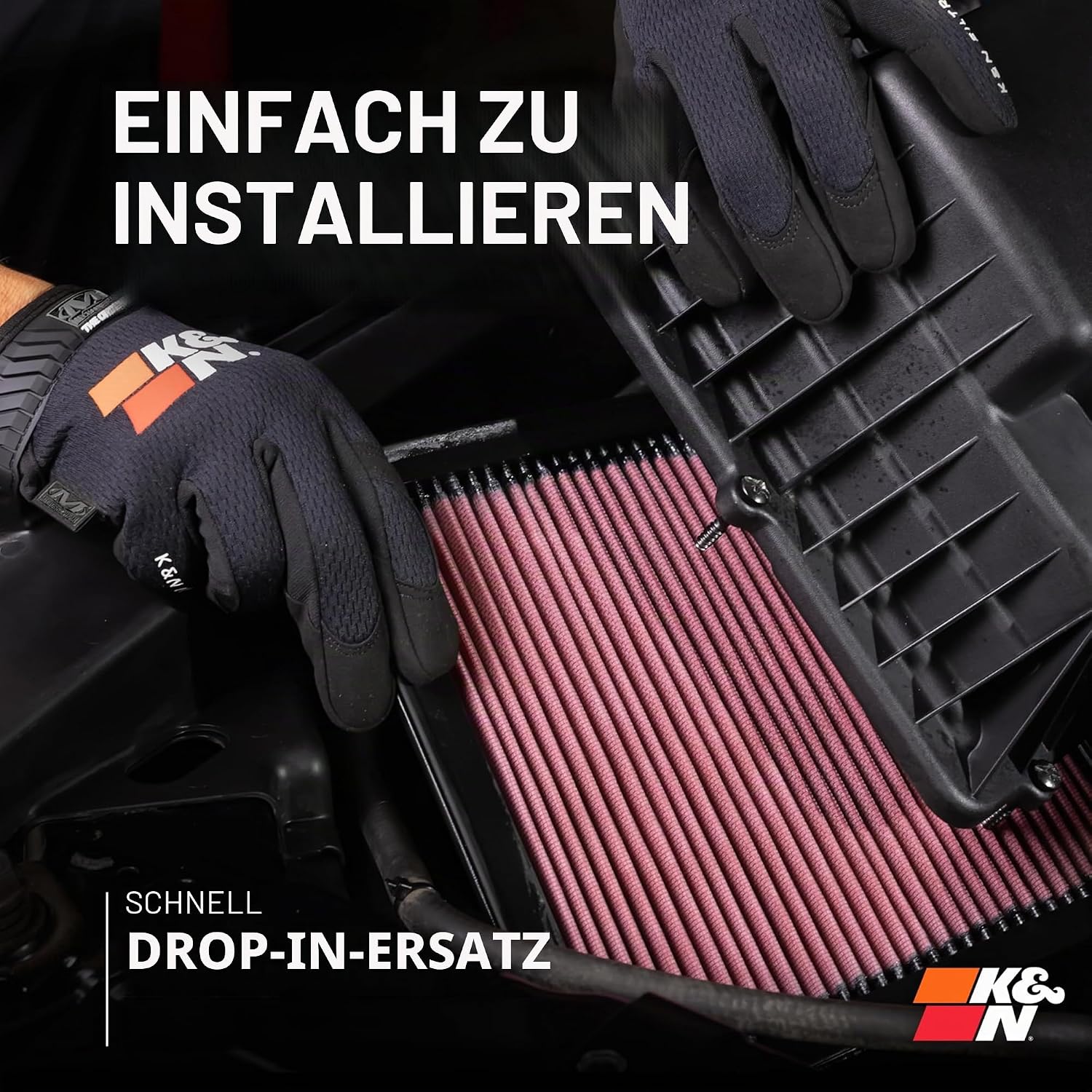 Thumbnail 6 de K&N 33-2409 Hochleistungs-Motorluftfilter – Abwaschbar, wiederverwendbar, kompatibel mit 2007–2019 Modellen (Sentra, Juke, Pulsar, Micra, Q50, Q60, Q70, QX70)