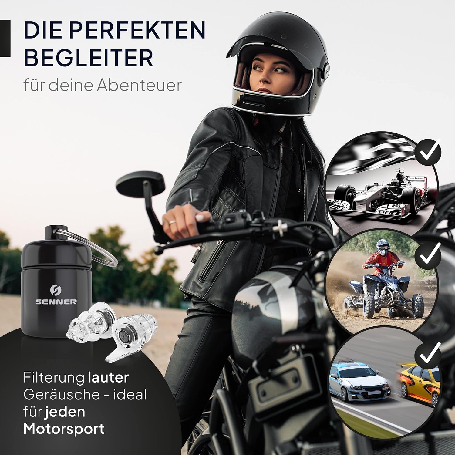 Thumbnail 4 de Senner ® MotoPro Gehörschutz – Ohrstöpsel für Motorrad- und Motorsport-Nutzung
