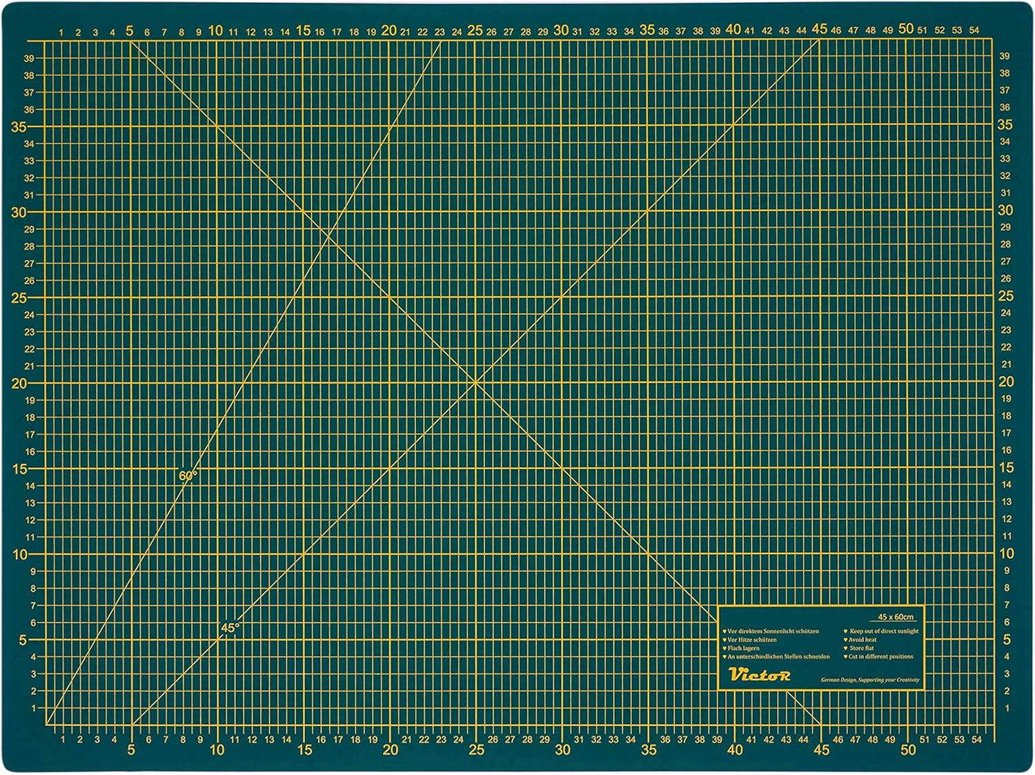 Thumbnail 6 de Victor Schneidematte grün/schwarz, 45×60 cm, 3-lagig, selbstheilend – A2-Schneideunterlage für Basteln & Nähen