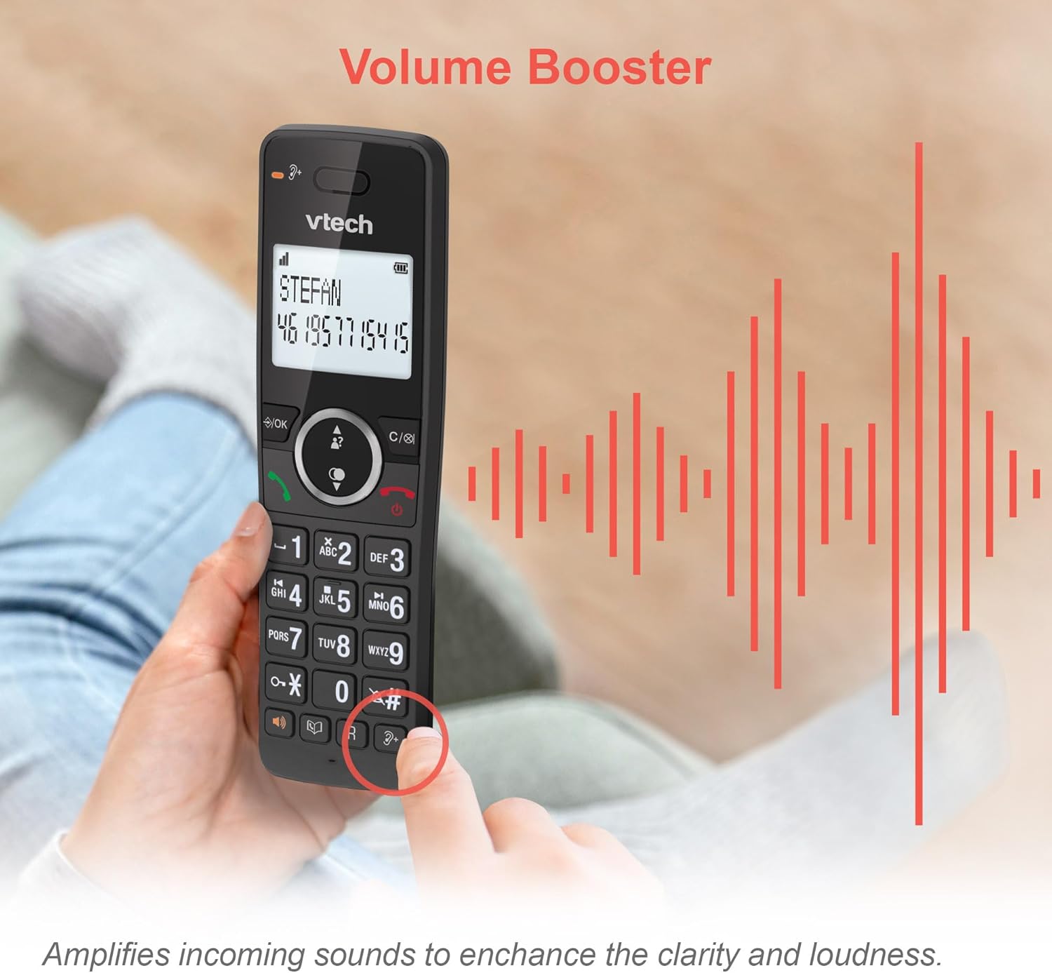 Thumbnail 5 de VTech ES2052 DECT Cordless Phone with Answering Machine, Call Block & Volume Booster (Trio Handsets)