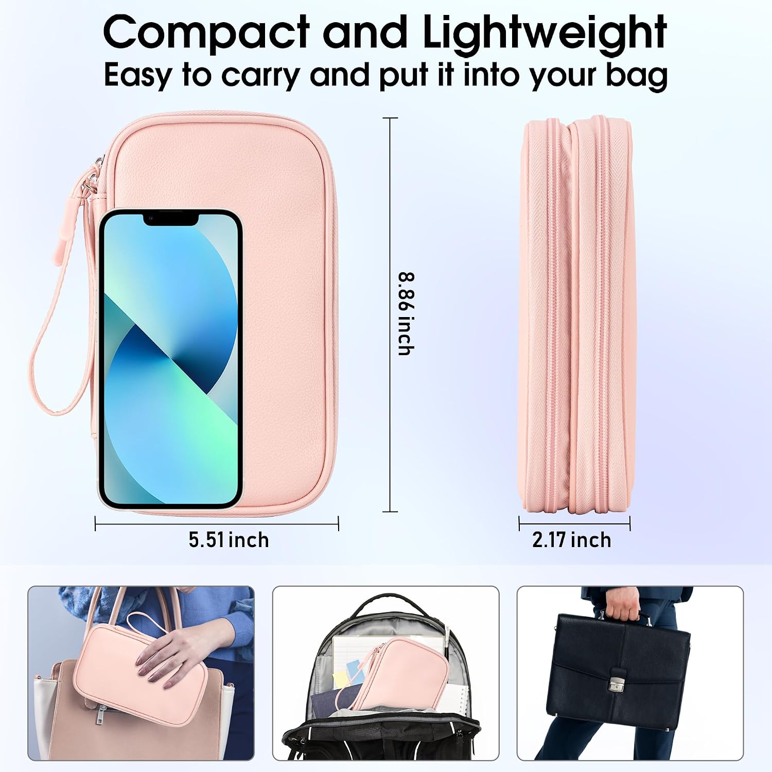 Thumbnail 2 de Arae PU Leather Travel Electronic Organizer 8.3"
