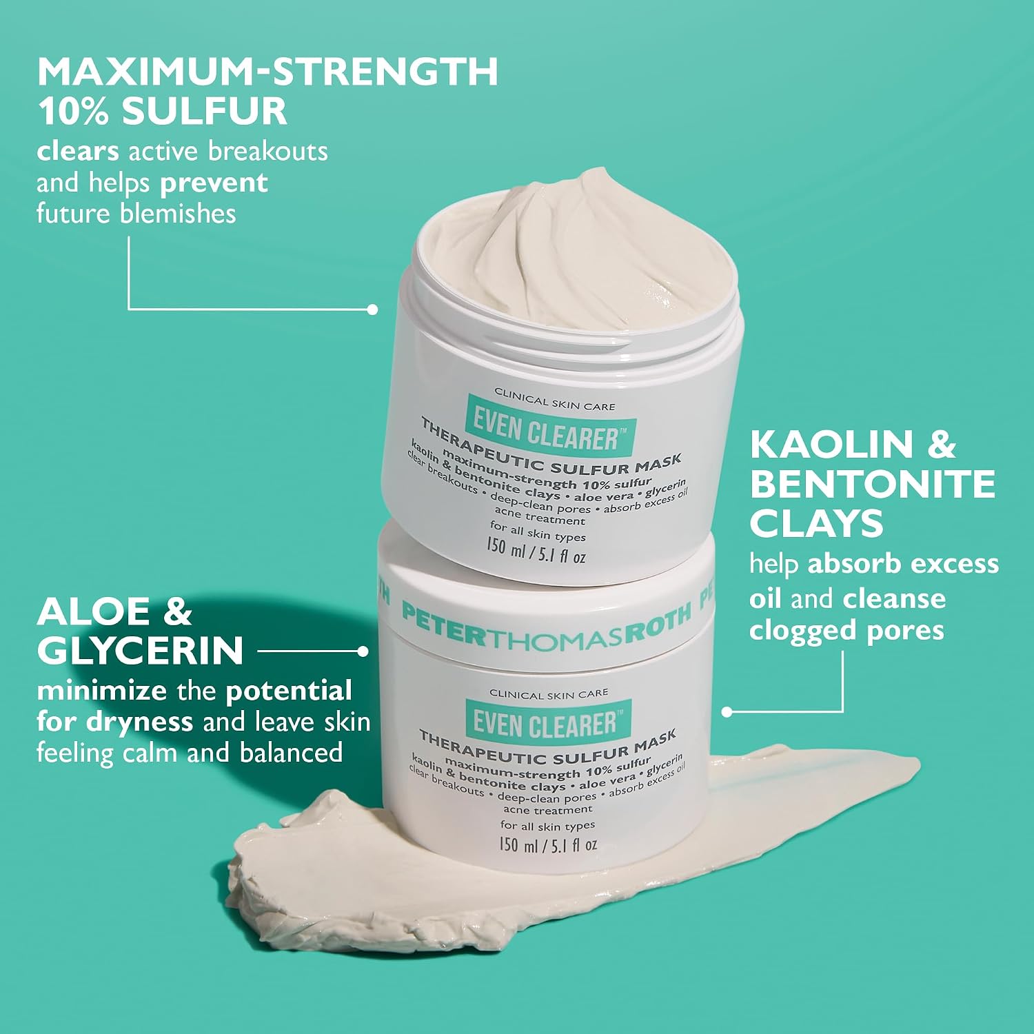 Thumbnail 5 de Peter Thomas Roth Even Clearer Therapeutic Sulfur Mask, 10% Sulfur and Clay