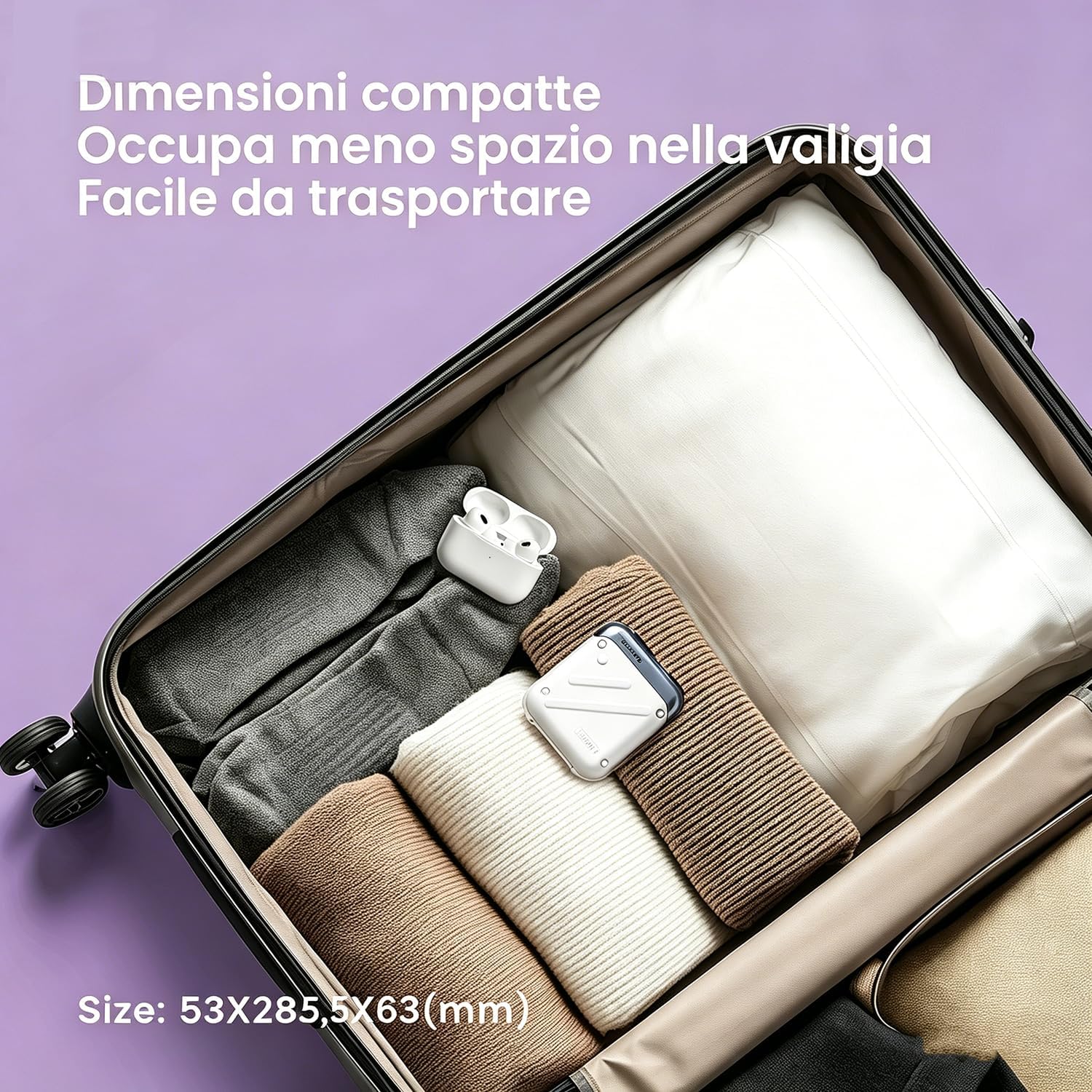 Detalle de Skyworth Metz Traveller Rasoio Elettrico Uomo: rasatura secco/umido, IPX7, 9×2 lame, ricarica USB-C