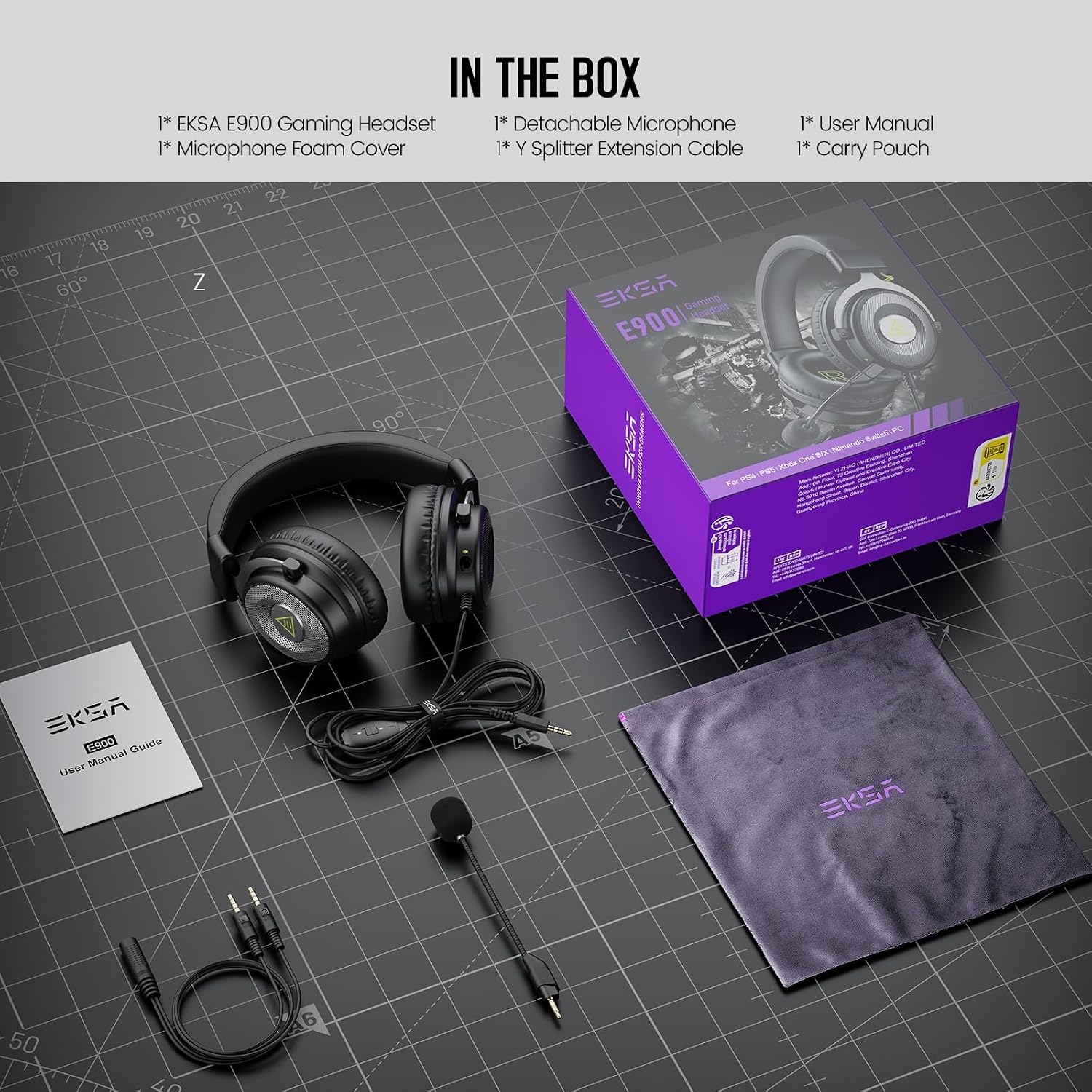 Thumbnail 6 de EKSA E900 50mm wired gaming headset