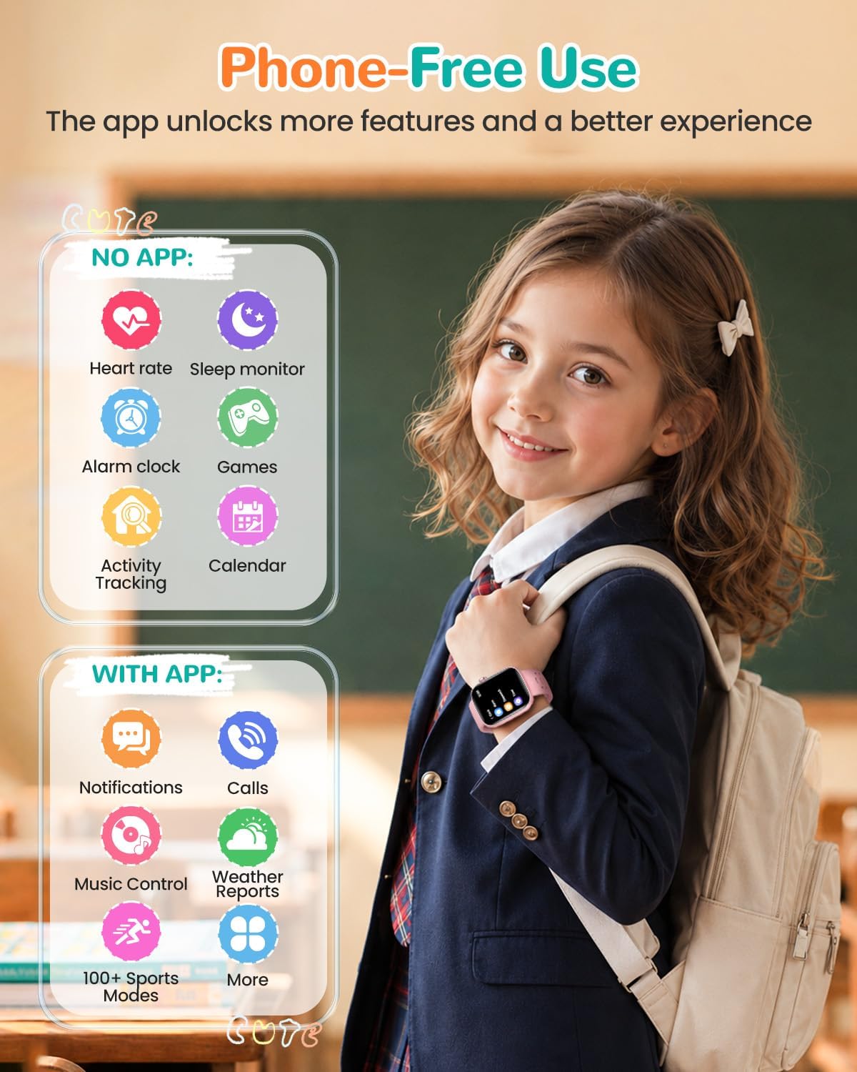Detalle de RUXINGX Kids Smart Watch 1.83-Inch