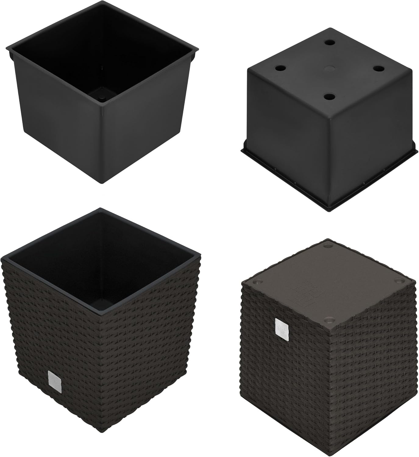 Thumbnail 5 de KOTARBAU Set 2 vasi rattan 6,8 L, altezza 20 cm