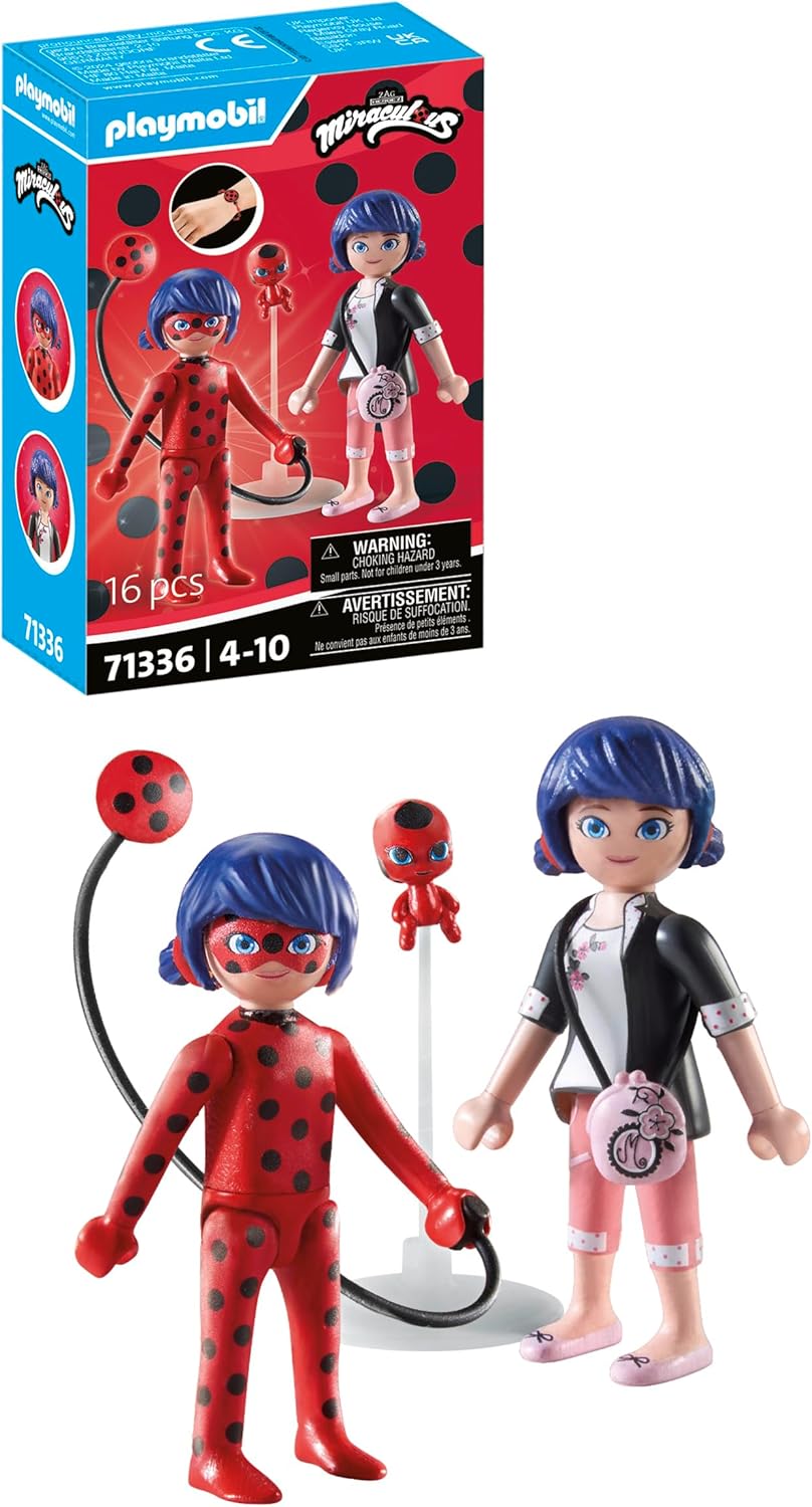 Detalle de PLAYMOBIL Miraculous – Marinette & Ladybug: Heldenhaftes Abenteuer (71336)