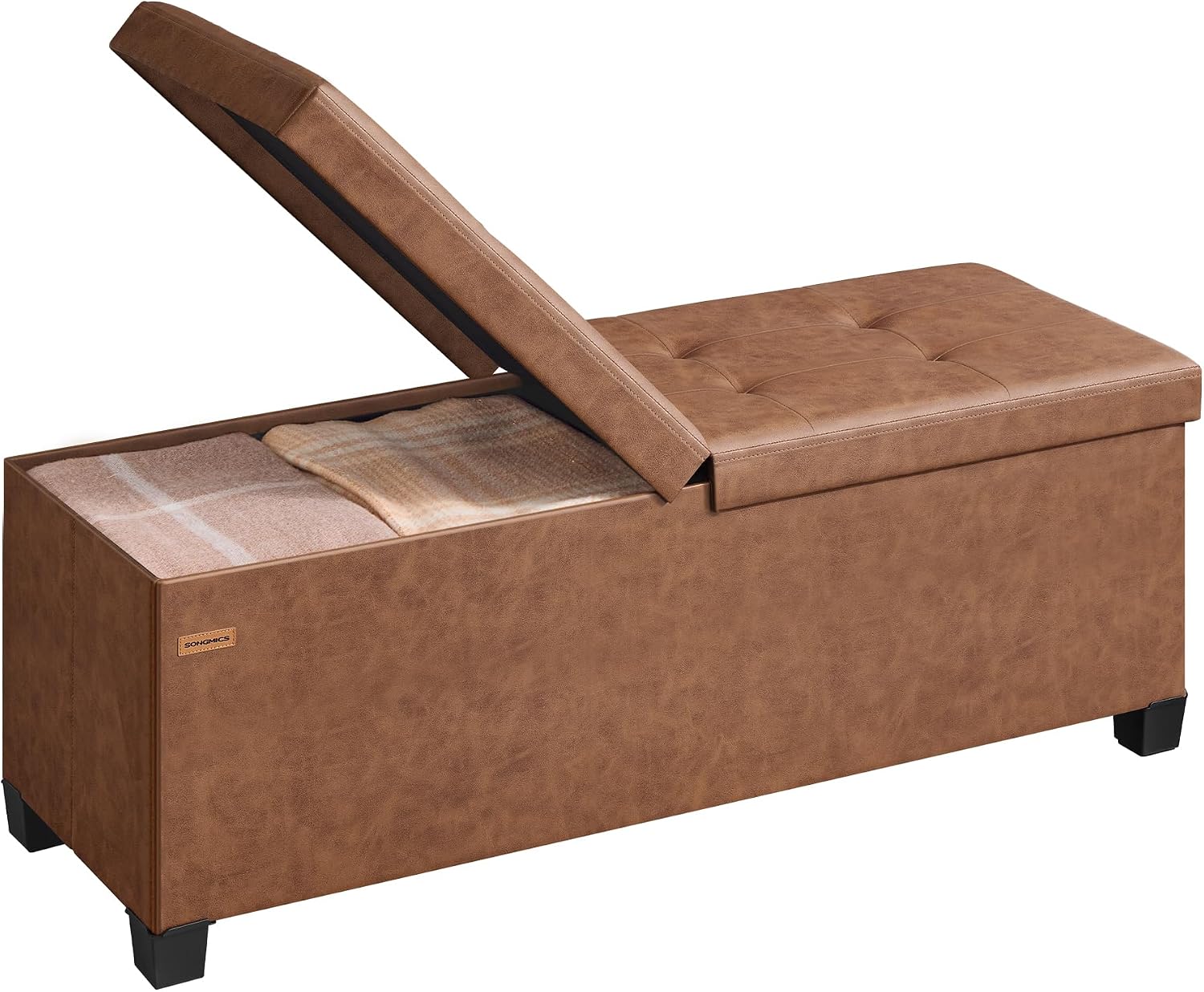 Detalle de SONGMICS Storage Ottoman Bench, PU Leather