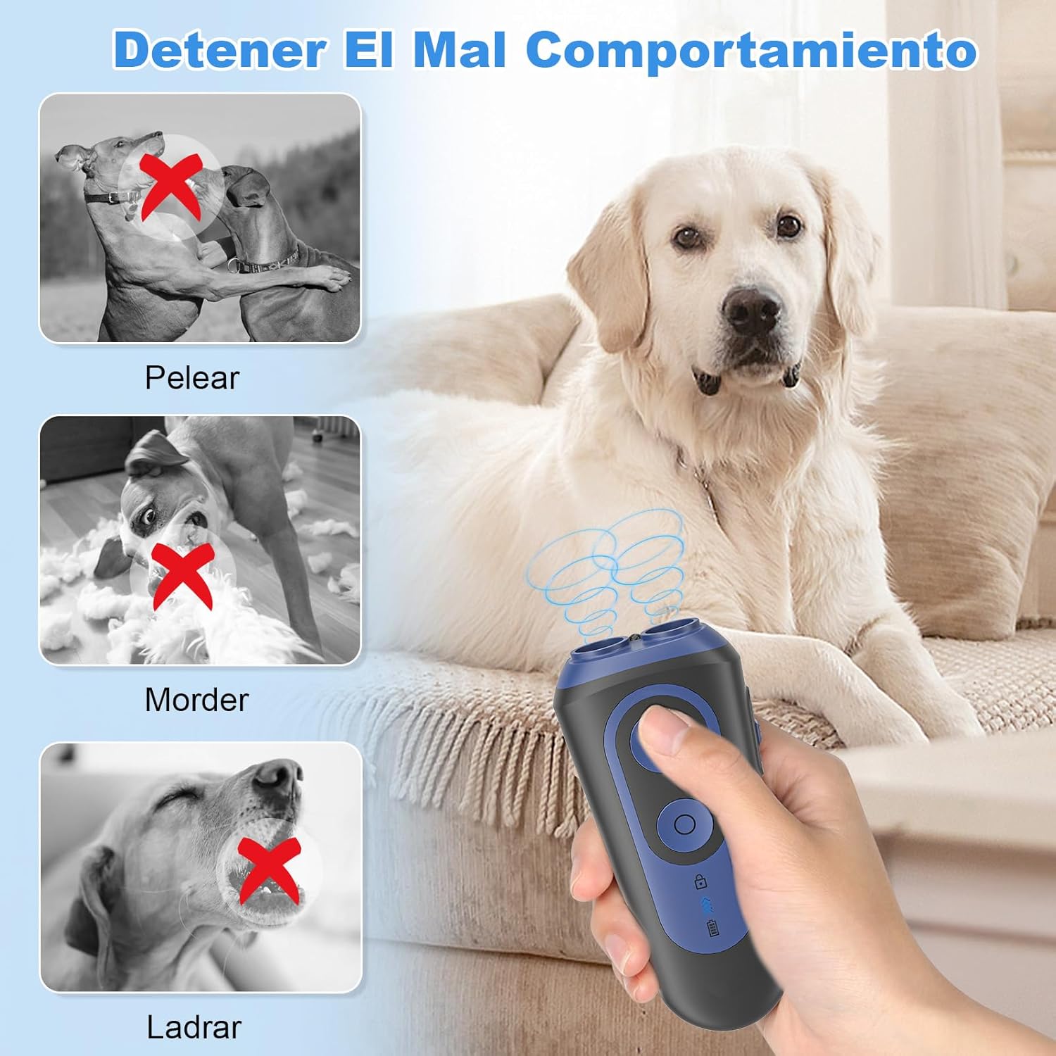 Detalle 2 de Ahuyentador de Perros Ultrasónico 15M 📢