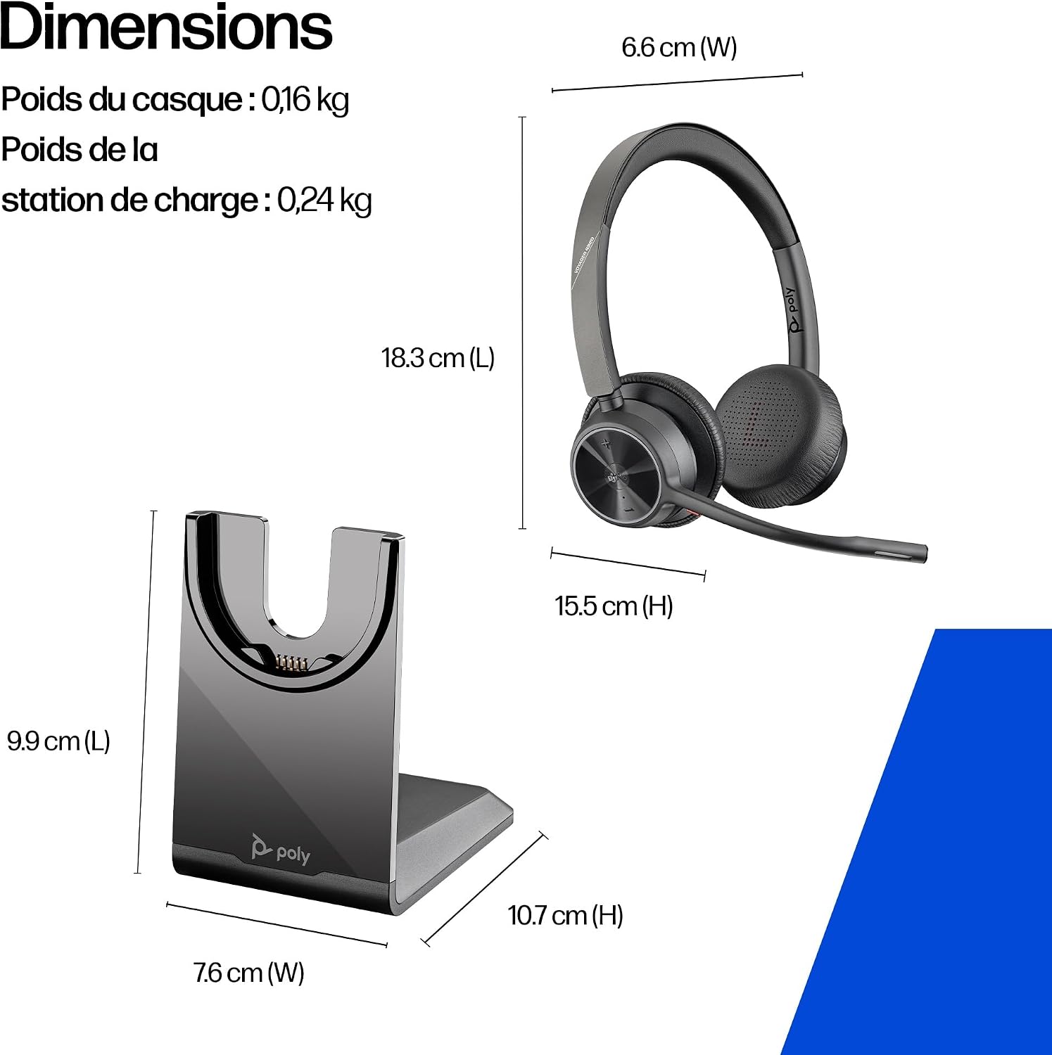 Thumbnail 5 de Poly Voyager 4320 UC micro-casque binaural Bluetooth