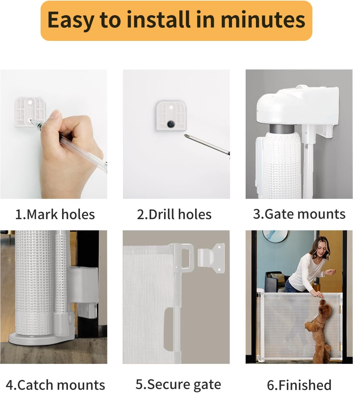 Thumbnail 4 de Retractable Baby Gate 180cm Wide