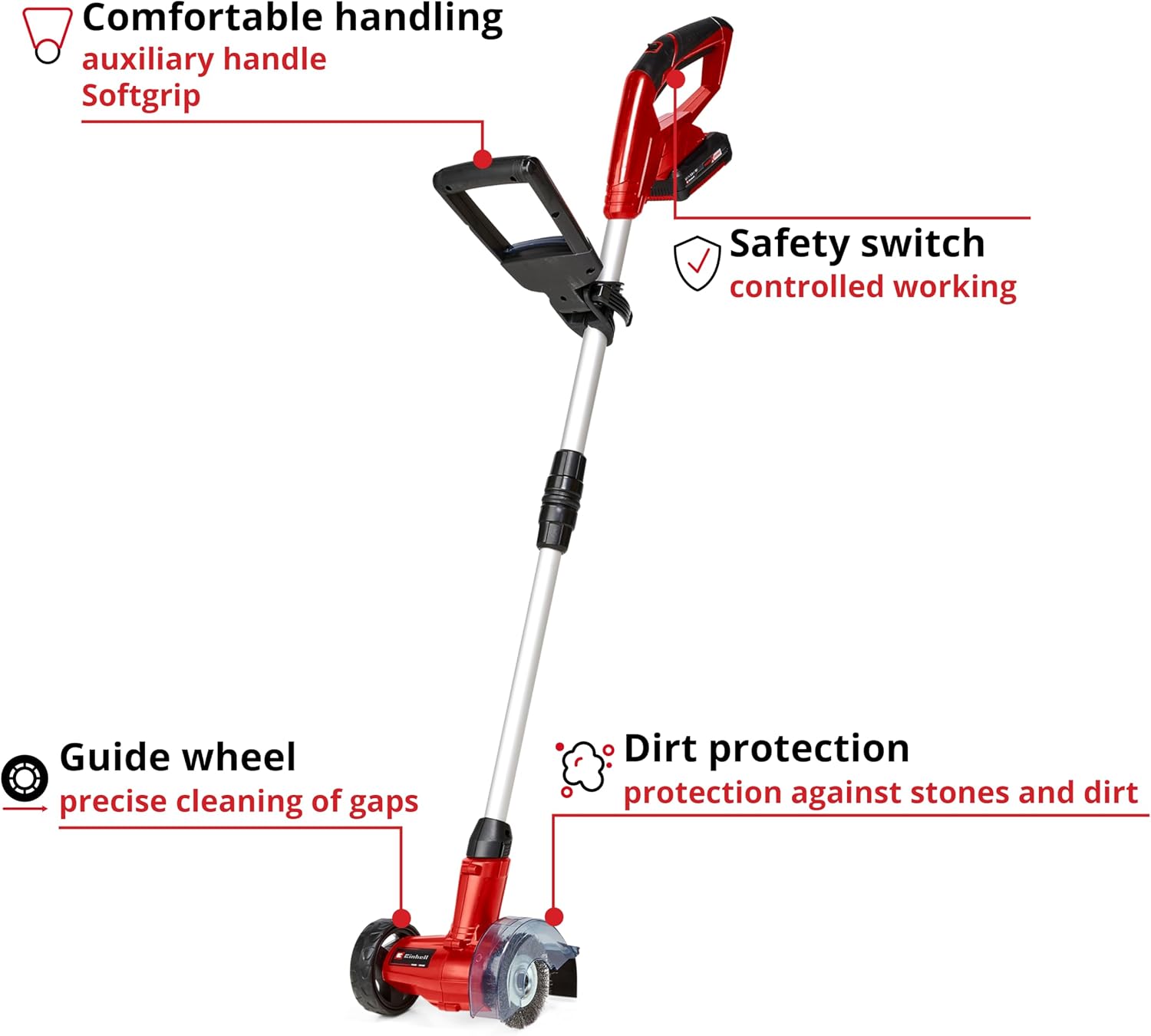 Thumbnail 2 de Einhell GC-CC 18 Li Cordless Patio Cleaner with Battery and Charger