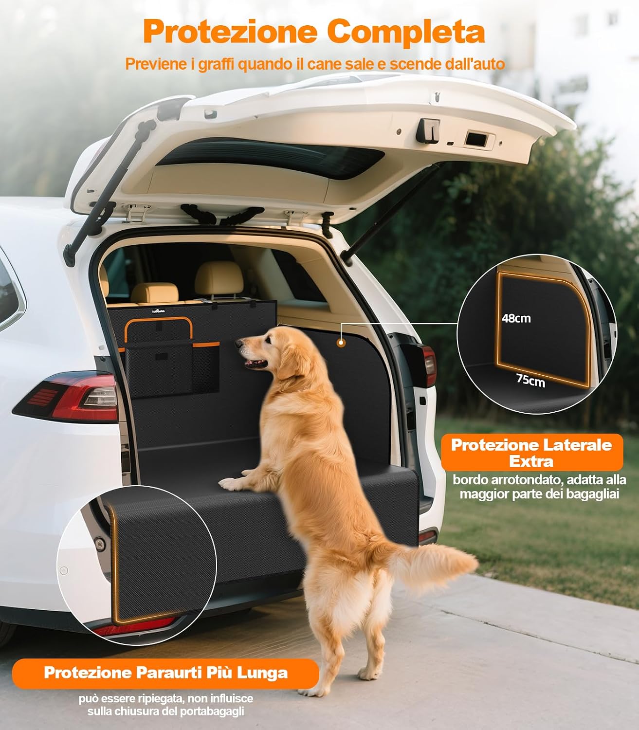 Detalle de UPAWPIA Telo bagagliaio auto per cani impermeabile universale 185×115×48 cm