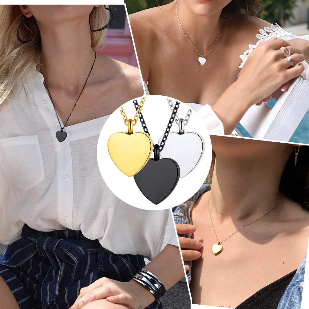 Detalle 2 de PROSTEEL collana con ciondolo portaceneri a forma di cuore in acciaio inossidabile 316L