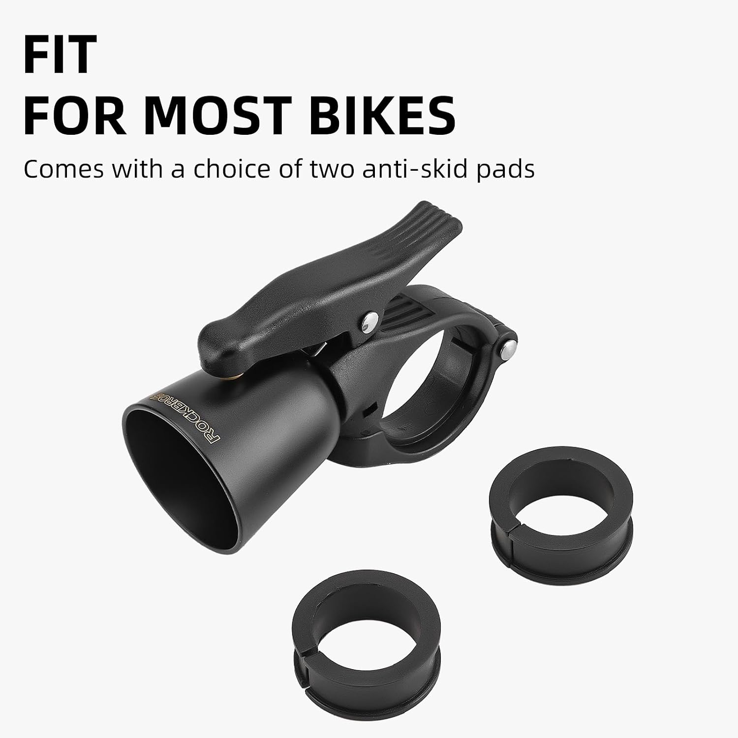 Detalle de ROCKBROS Loud Classic Bike Bell, Brass Cover, Retro Design, Fits 0.87–1.25-Inch Handlebars
