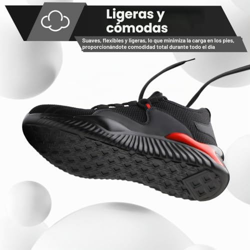 Detalle de Zapatos de Seguridad Tolhe S3 para Hombre/Mujer: ligeros, cómodos y resistentes