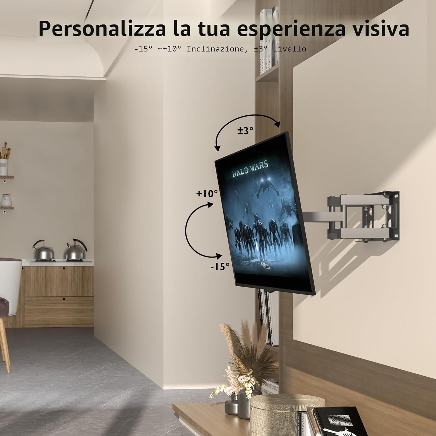 Thumbnail 3 de BONTEC Supporto TV da 23–70" inclinabile fino a 45 kg