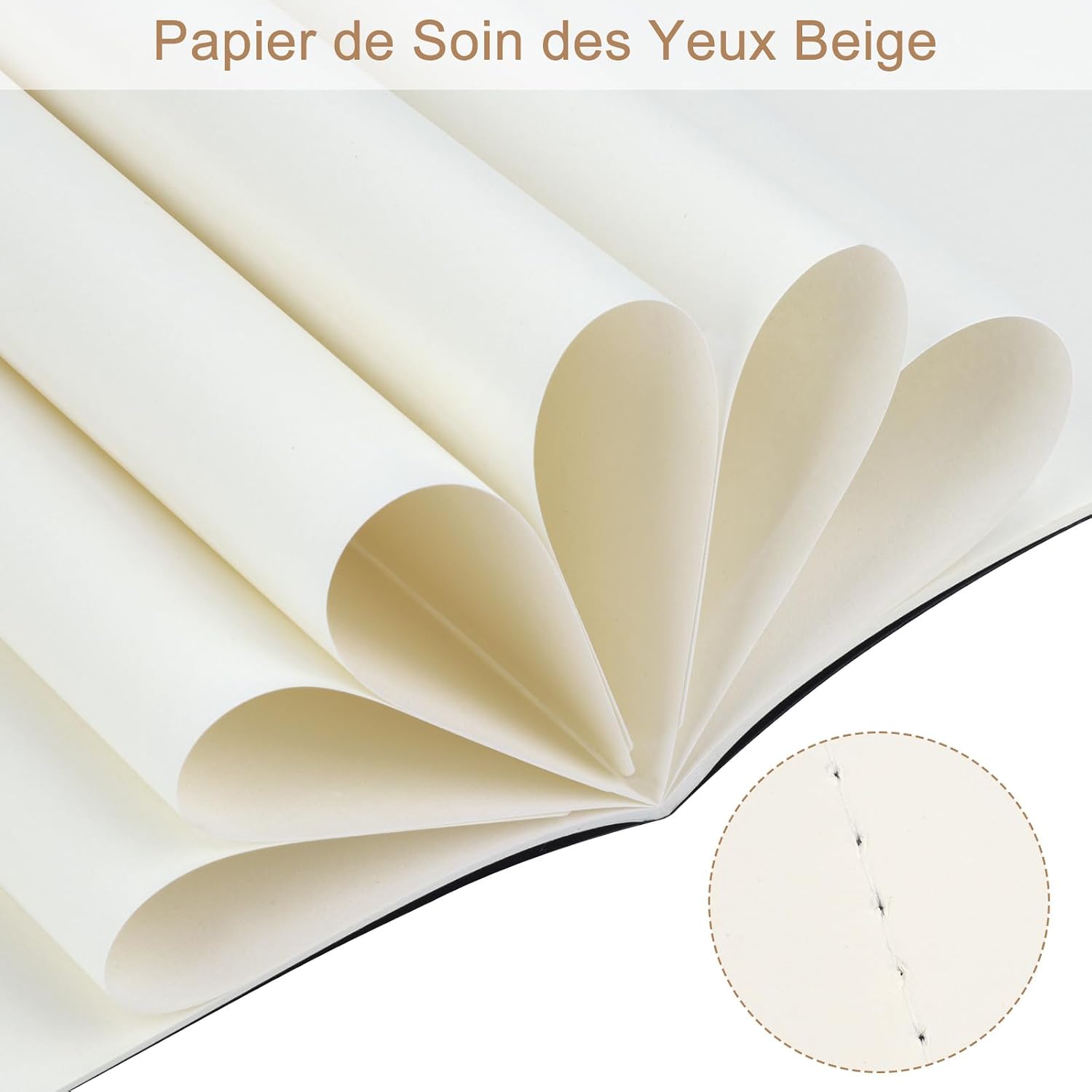 Detalle de ZCZN Cahiers A5 – Lot de 48 blocs note 60 pages, couverture kraft noire, papier FSC 80 g/m²