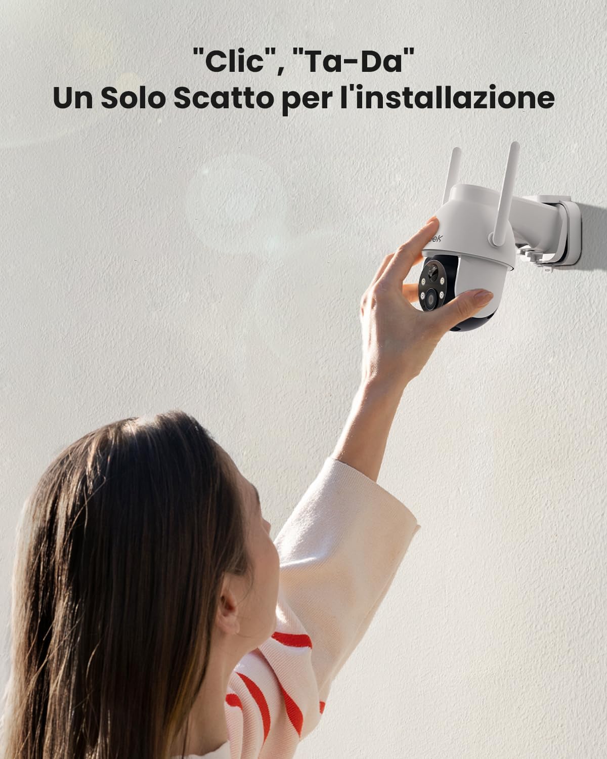 Detalle 1 de ieGeek 2K Telecamera Wi‑Fi esterno 360°