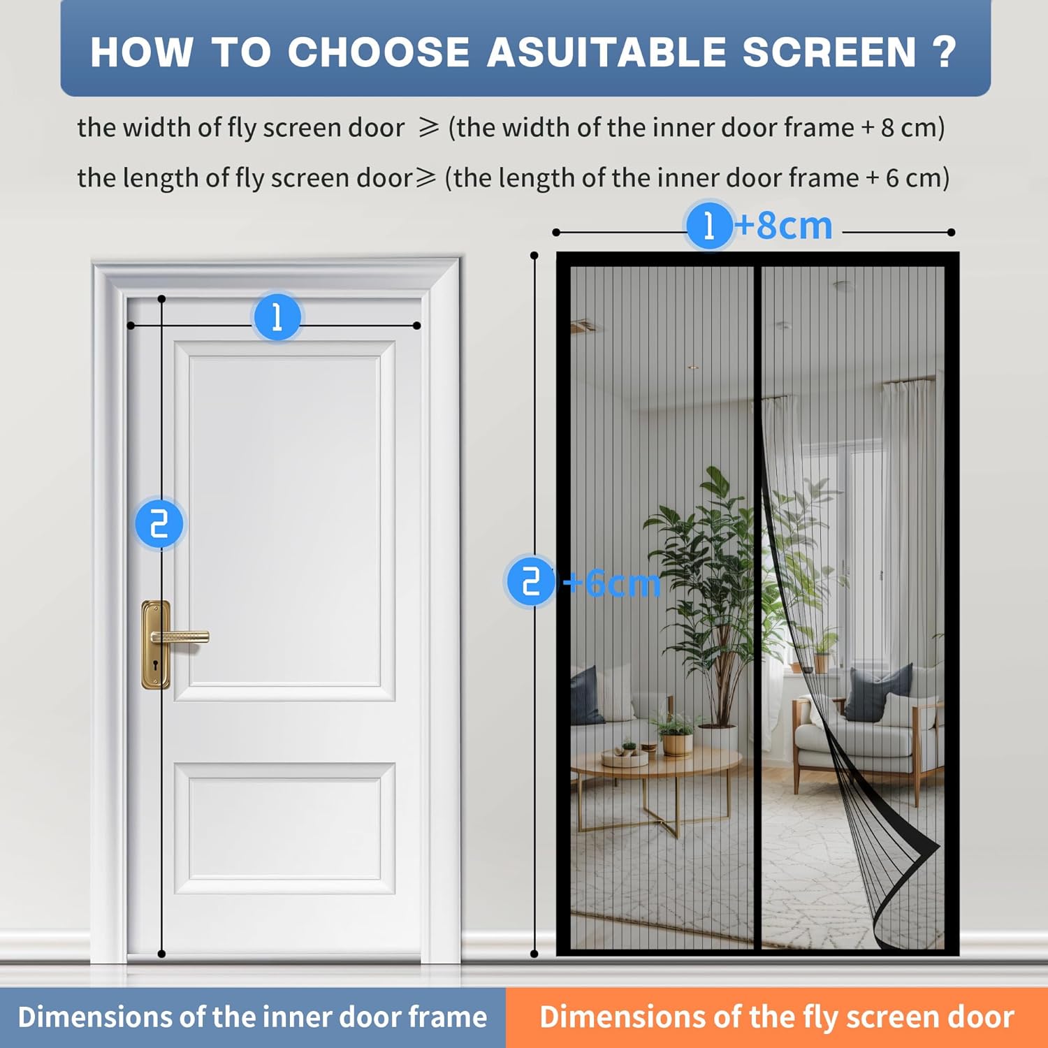 Thumbnail 1 de HOWIN Zanzariera Magnetica per Porta Finestra 130x220 cm (Nero) con chiusura automatica