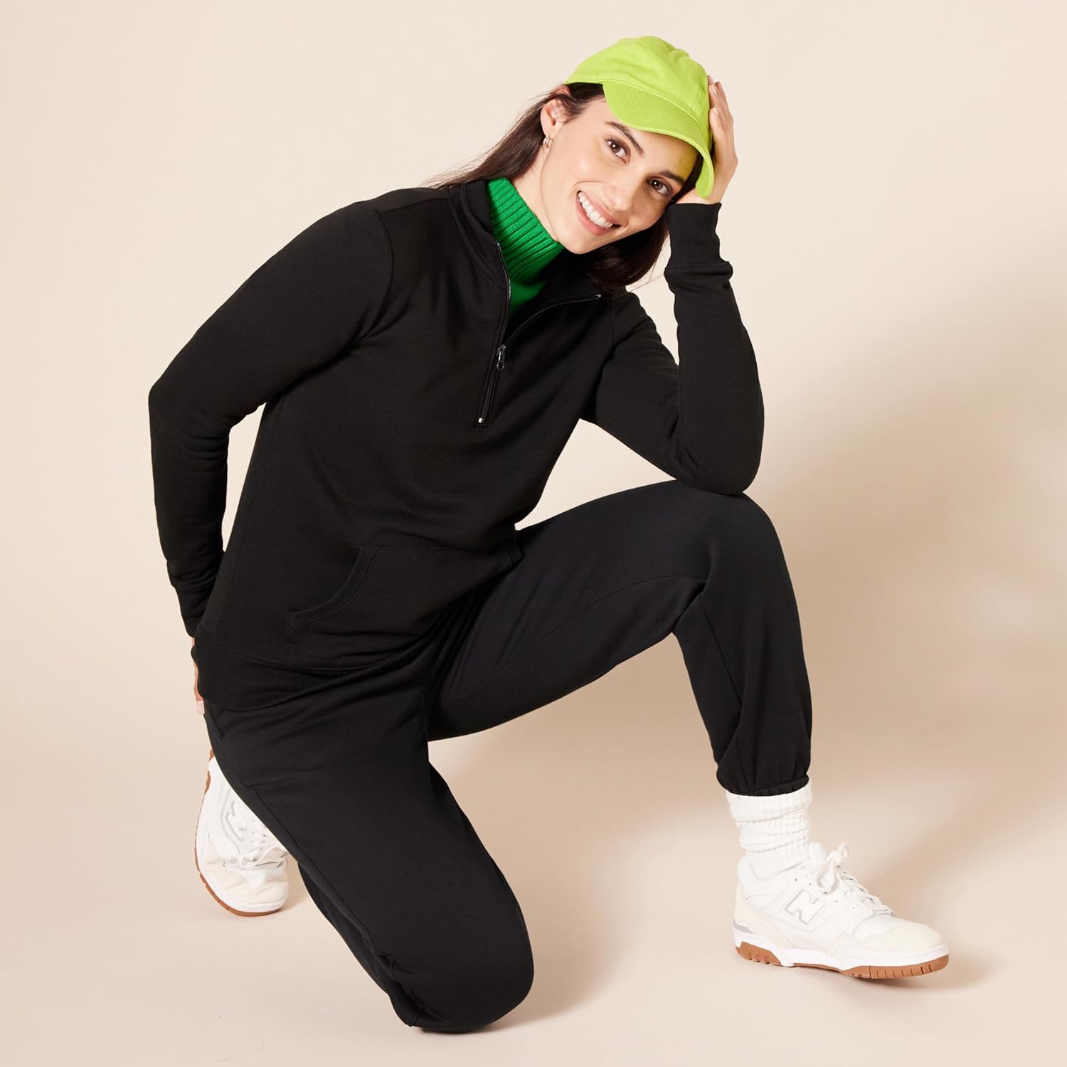 Thumbnail 3 de Women’s Long-Sleeve Fleece Quarter-Zip Jumper (Plus Sizes) by Amazon Essentials