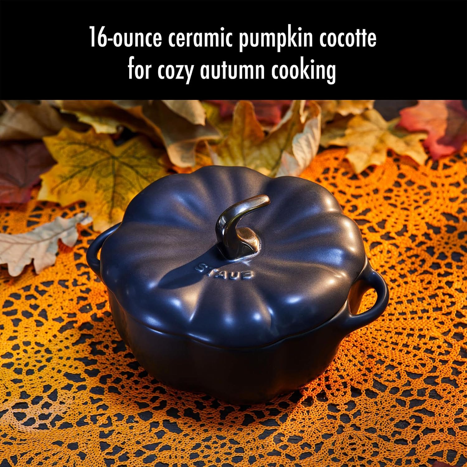Thumbnail 4 de STAUB Ceramic Pumpkin Baking Dish, 0.5-qt