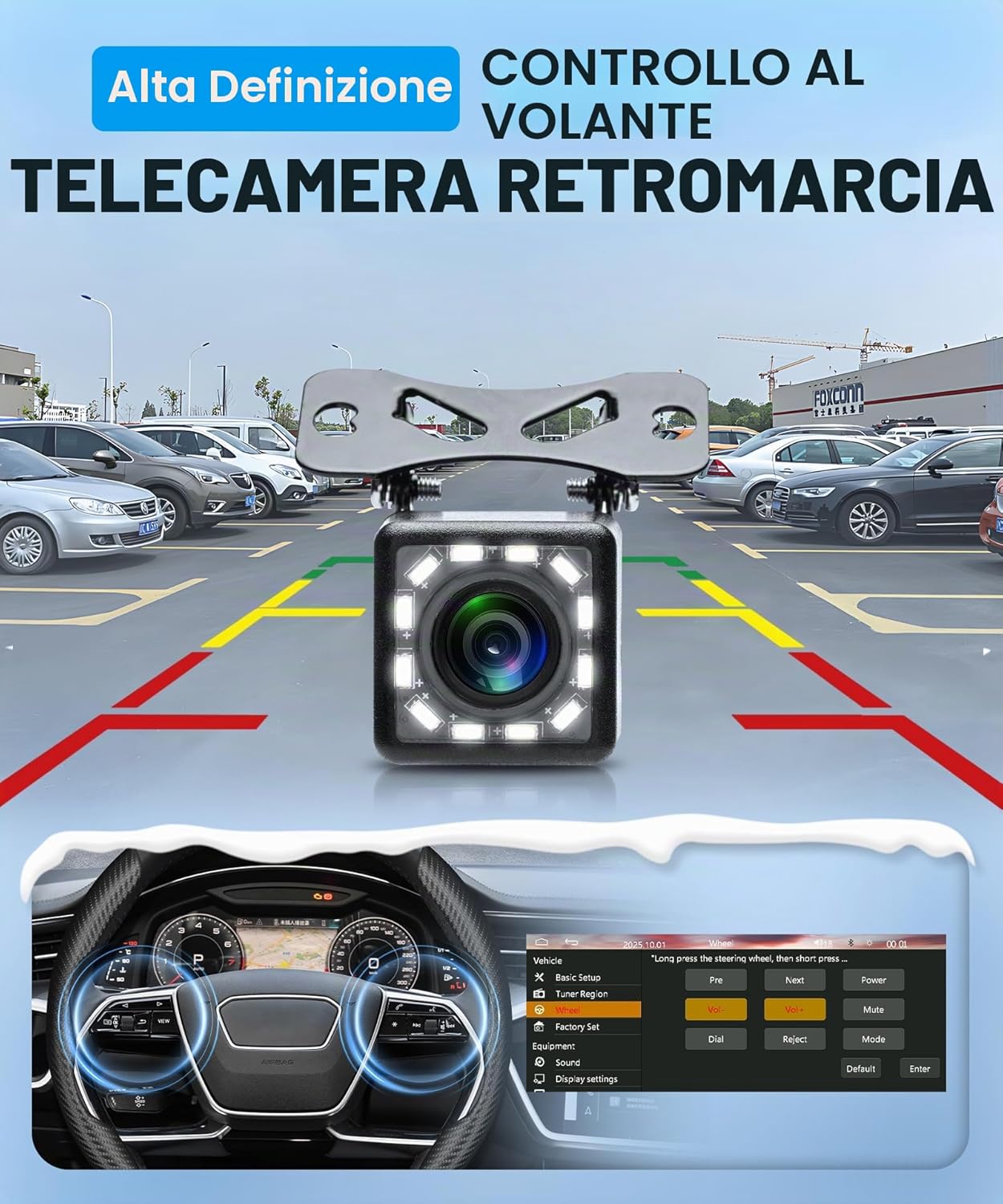 Thumbnail 4 de Rimoody Autoradio 1 Din con Wireless CarPlay/Android Auto y Mirror Link – 5.1P touchscreen
