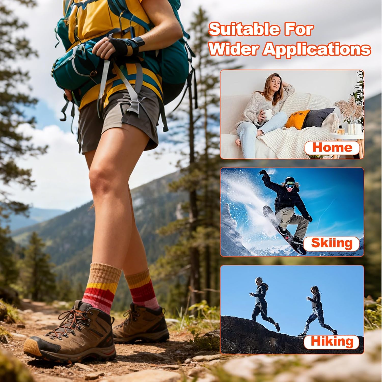 Thumbnail 5 de BONANGEL Merino Wandersocken Damen – Thermo-Trekking-Socken 3er Pack