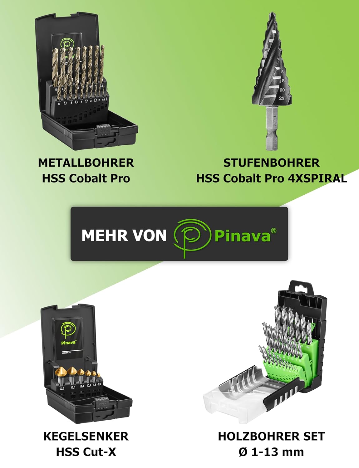 Thumbnail 6 de Pinava® HSS Stufenbohrer Ø4–42 mm (14 Stufen) – Kegelbohrer für Metall, Holz & Kunststoff