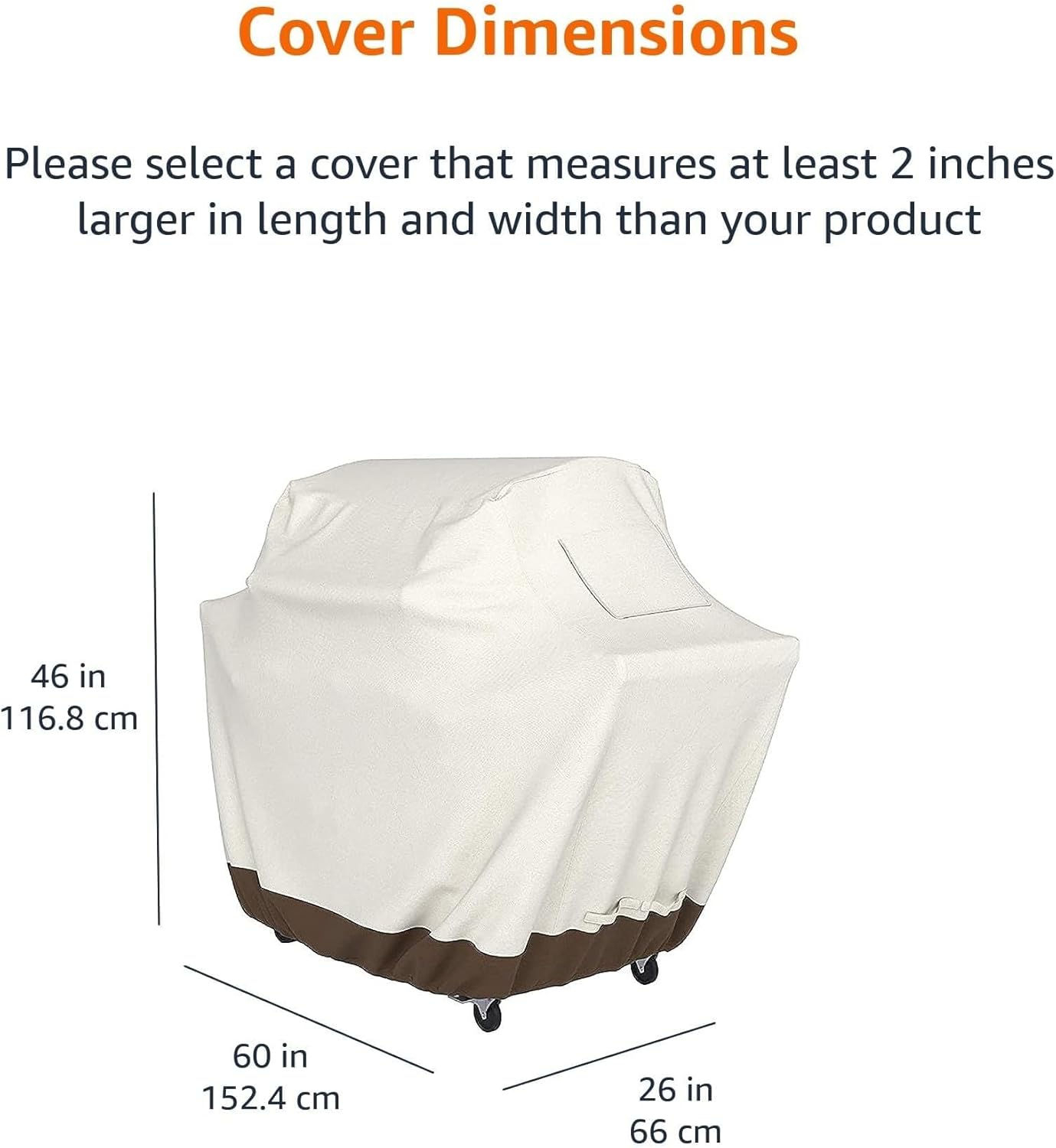 Detalle de Amazon Basics Grill Cover, Medium: practical protection for your outdoor grill