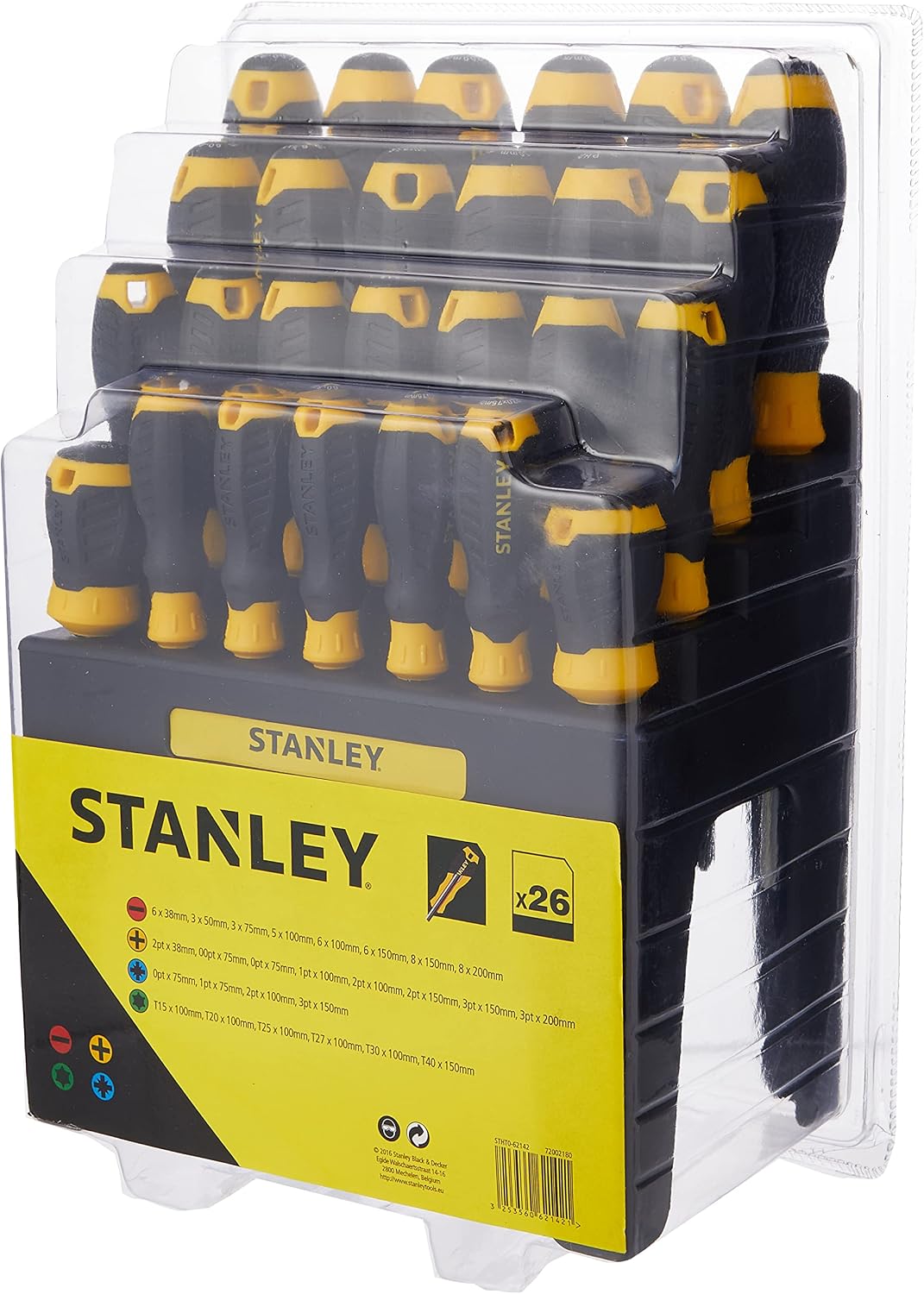 Detalle 2 de COOCHEER 062142 Screwdriver Set, 26-Piece with Rack, Soft Grip and Swivel Head