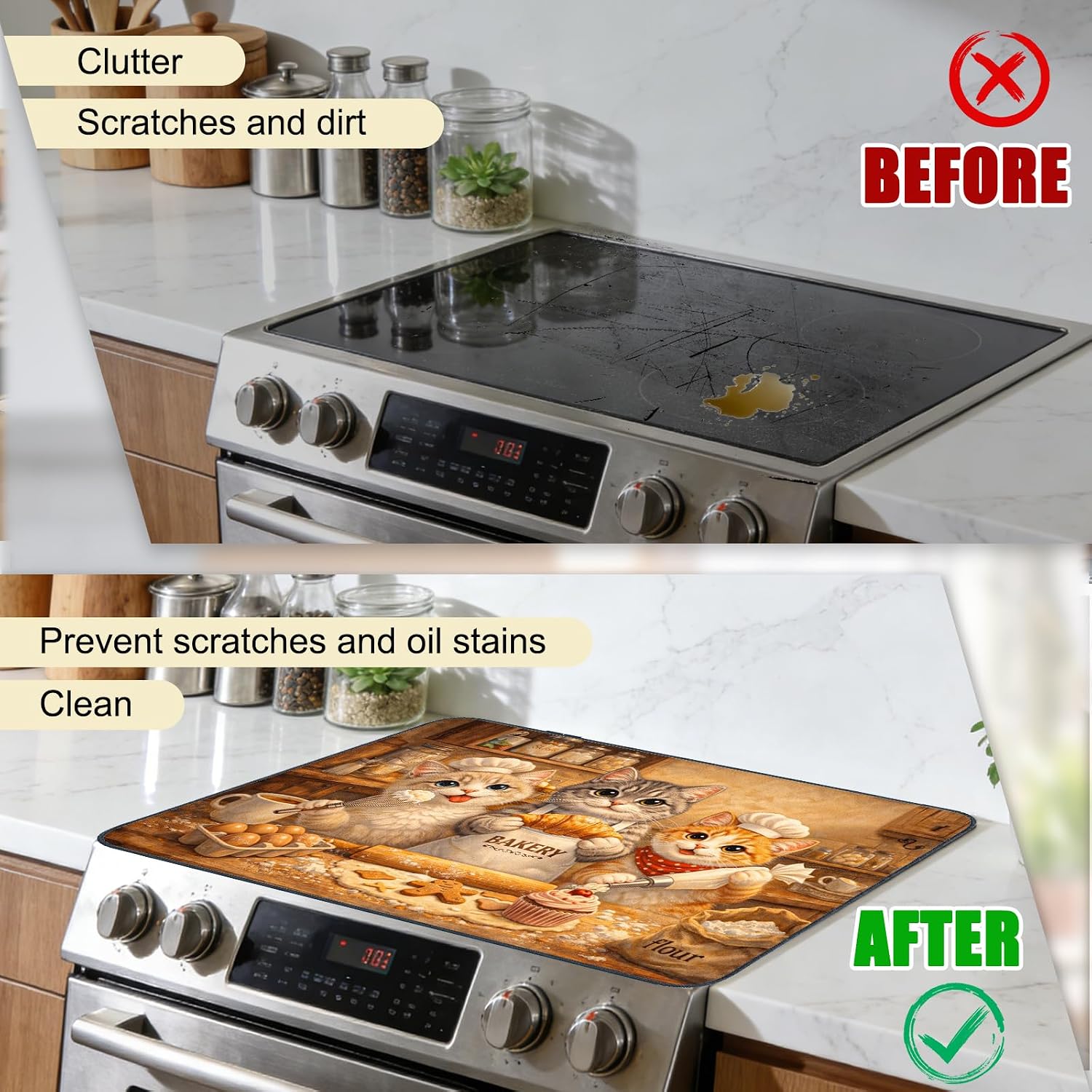 Detalle de SEADER Stove Top Cover, 28.35 x 20.47 inches