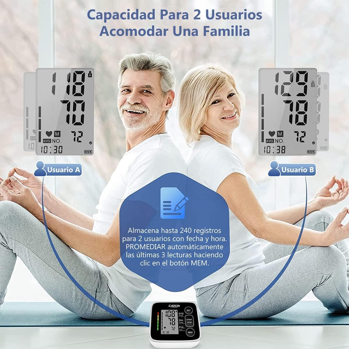 Detalle 2 de CAZON Tensiómetro de Brazo: Monitor de Presión Arterial 🩺