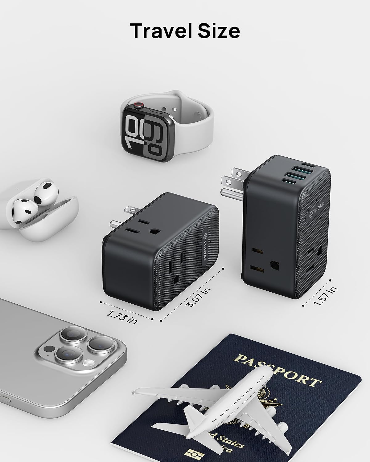 Thumbnail 6 de TROND TD-EA-US24S Outlet Extender 2-Pack with 3 AC Outlets and USB-C