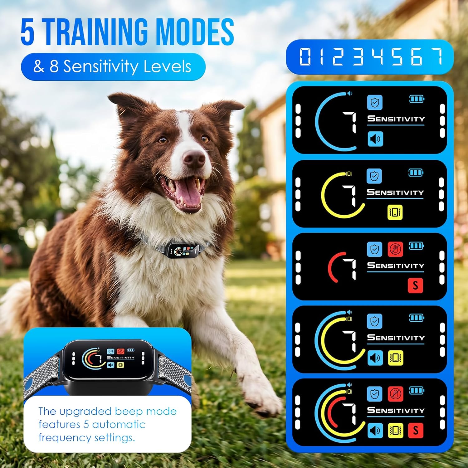 Detalle de Koguzl Dog Bark Collar 2 Pack: Humane Auto Anti-Barking Training for All Sizes