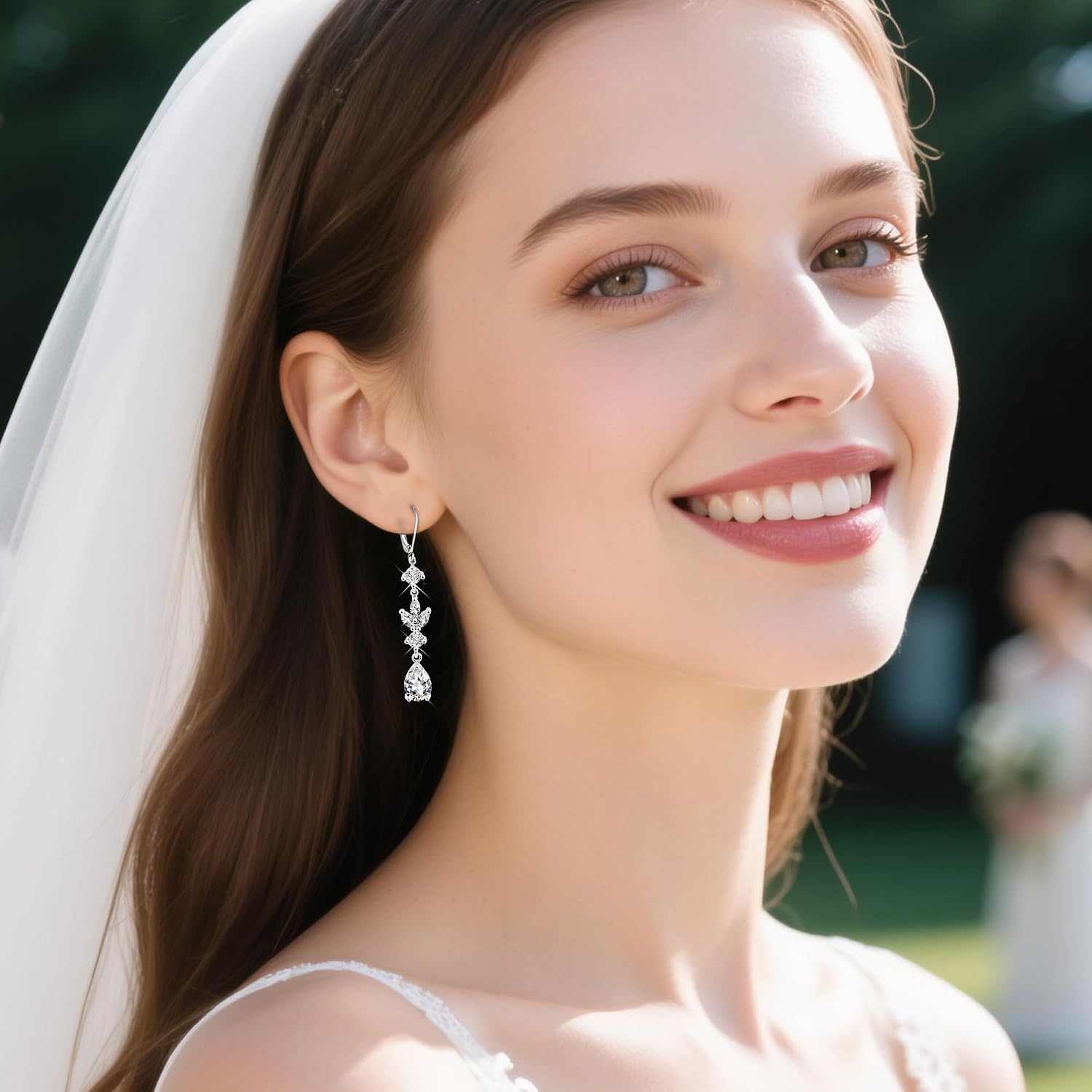 Detalle 2 de Silver Dangle Earrings, 36 mm